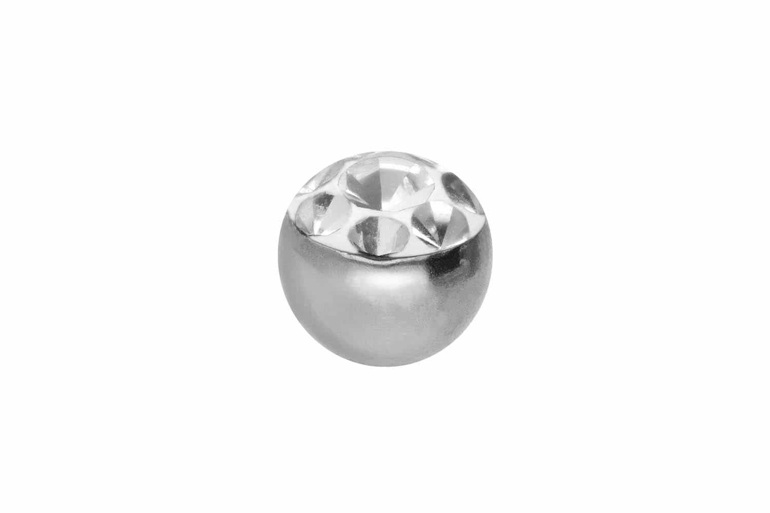 PIERCINGLINE Piercing-Set Chirurgenstahl Schraubkugel MULTIKRISTALLE (Schraub-Aufsätze, 1-tlg)
