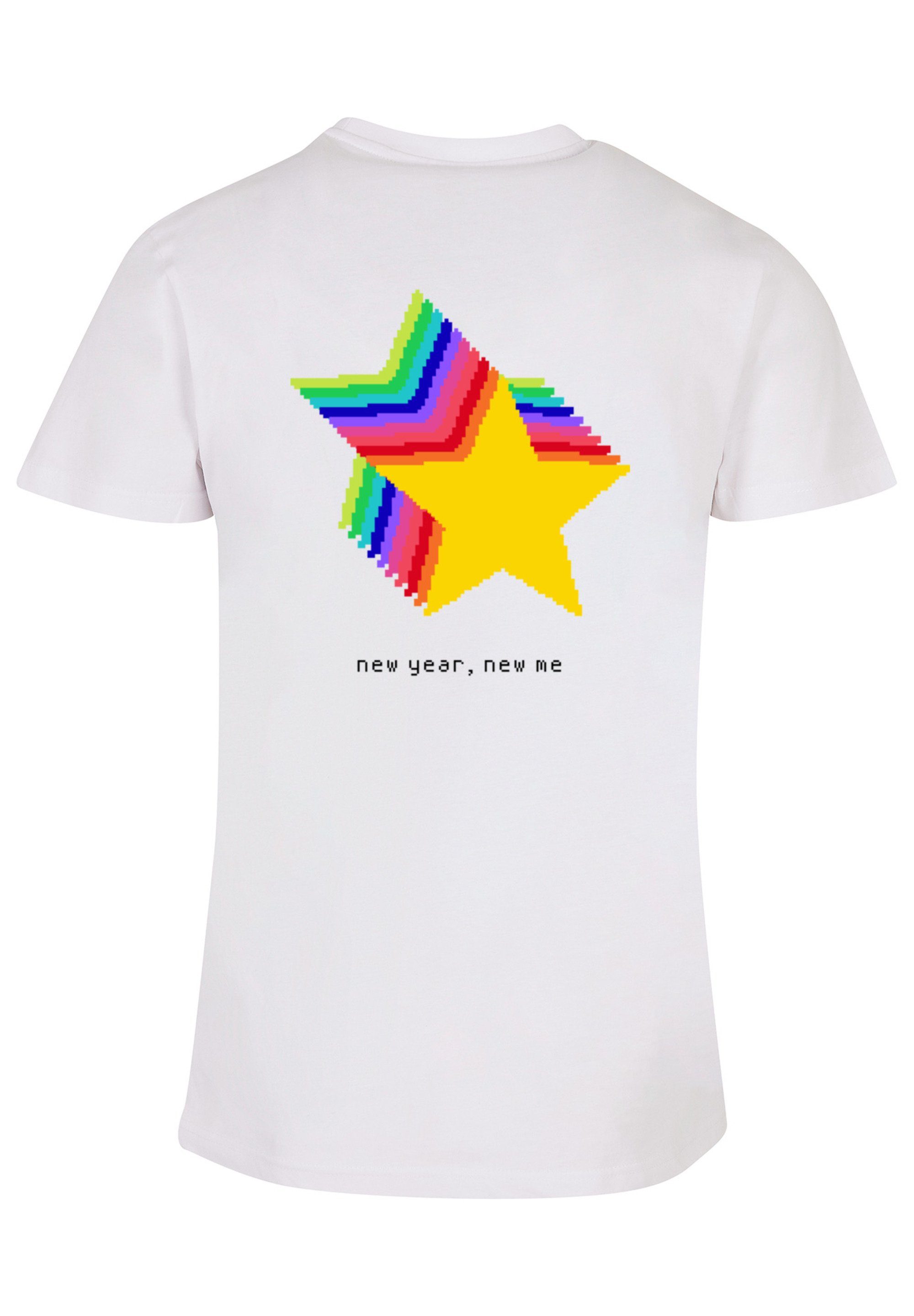 Only Happy People T-Shirt F4NT4STIC Good Vibes Print weiß
