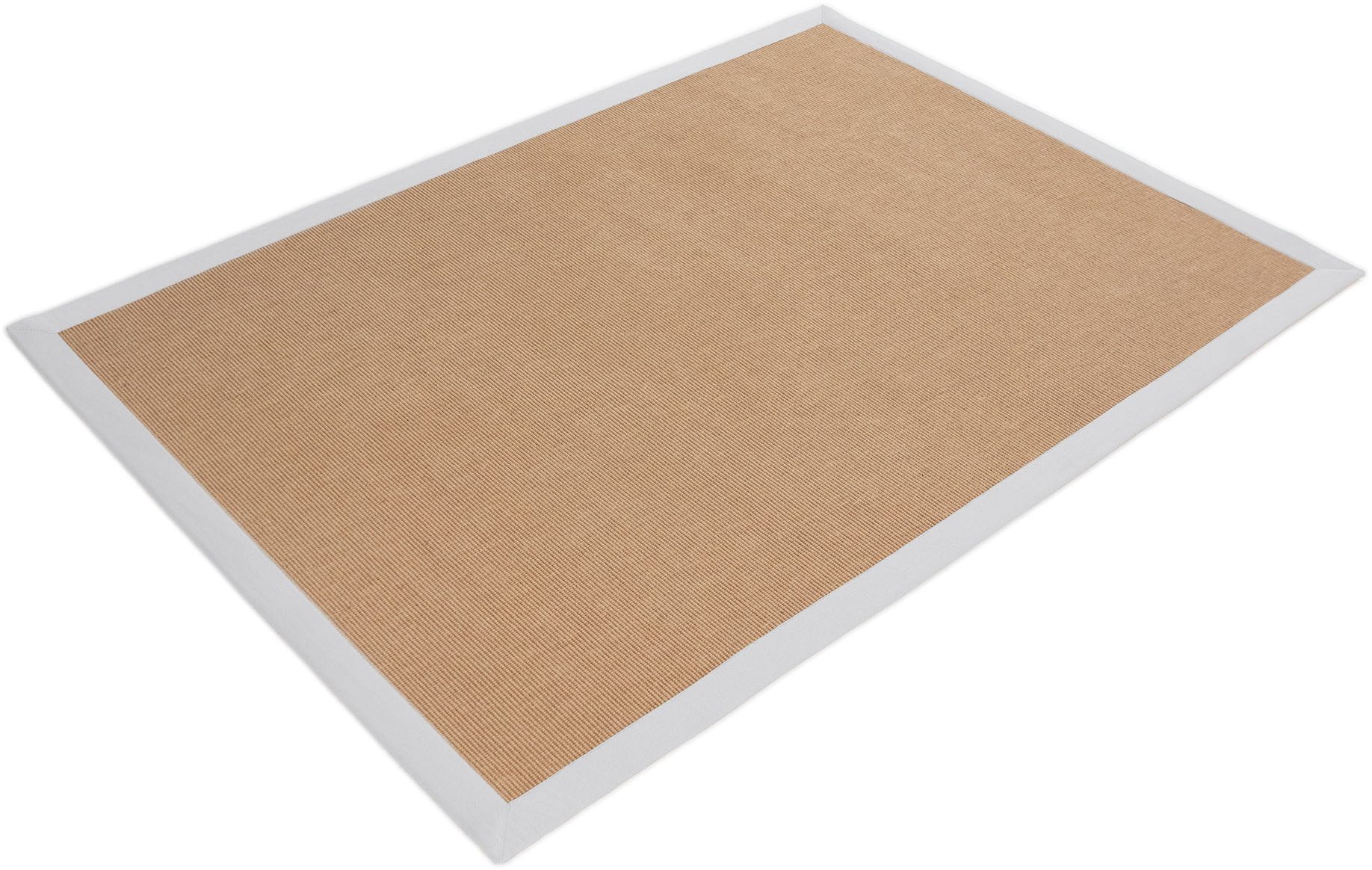 carpetfine Sisalteppich Sisal, auch als Läufer erhältlich, rechteckig, Höhe: 5 mm, mit farbiger Bordüre, Anti Rutsch Rückseite, viele Größen, Wohnzimmer