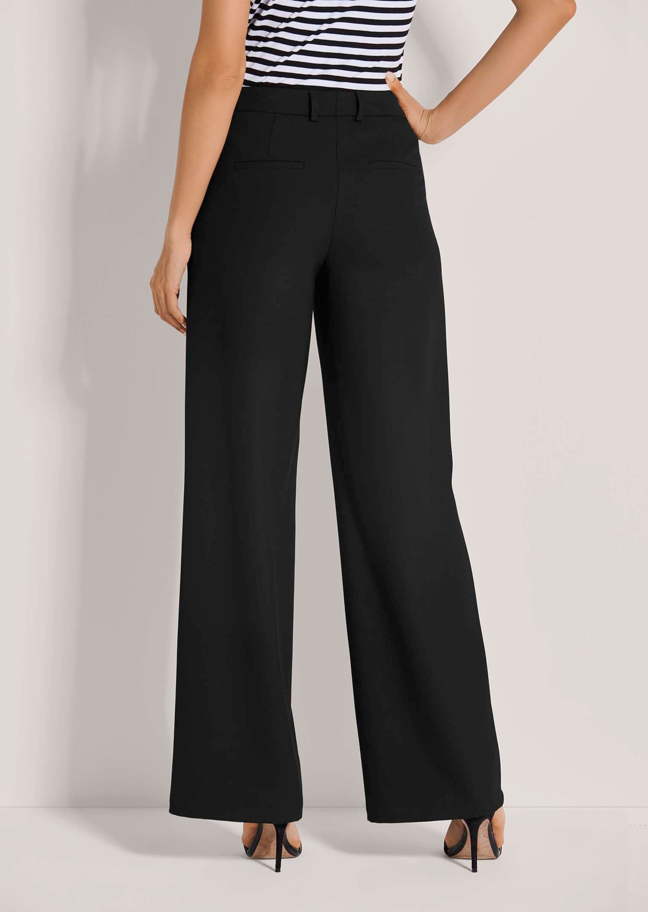 MADELEINE Bügelfaltenhose Elegante Stretchhose mit Bügelfalten Viskosehose mit Formbund, Eingriffstaschen und Knöchellänge