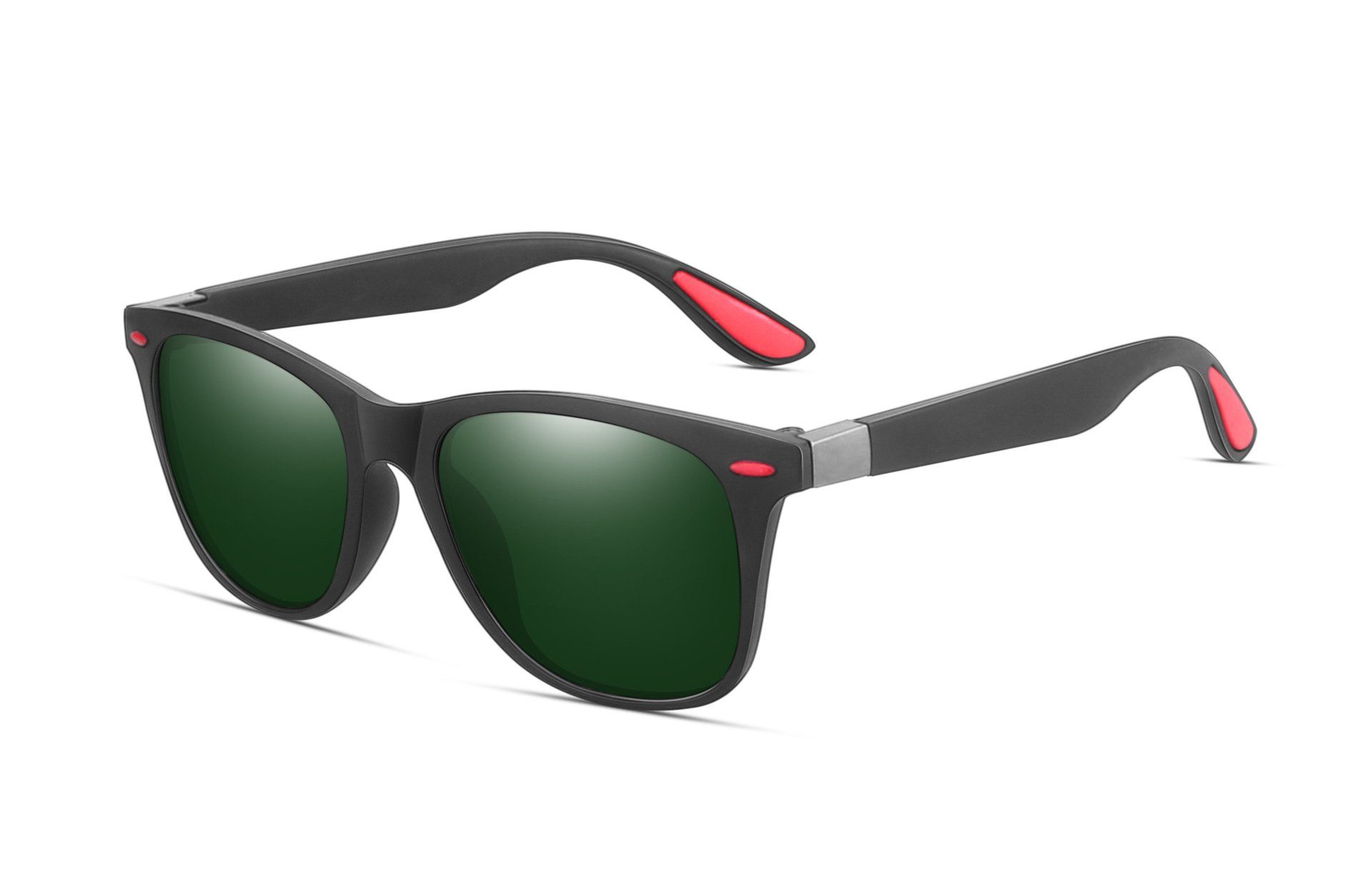 XDeer Retrosonnenbrille Polarisierte Sonnenbrillen HD Polarisiert modische Ultraleichter und TR90-Rahmen Film quadratische Rahmen/gruenes Angeln Frauen, Schwarzer Fahren Männer UV400-Spiegelbrillen Retro-Sonnenbrille, TAC-Linse für Golf Stoßfeste Vintage-Sonnenbrille