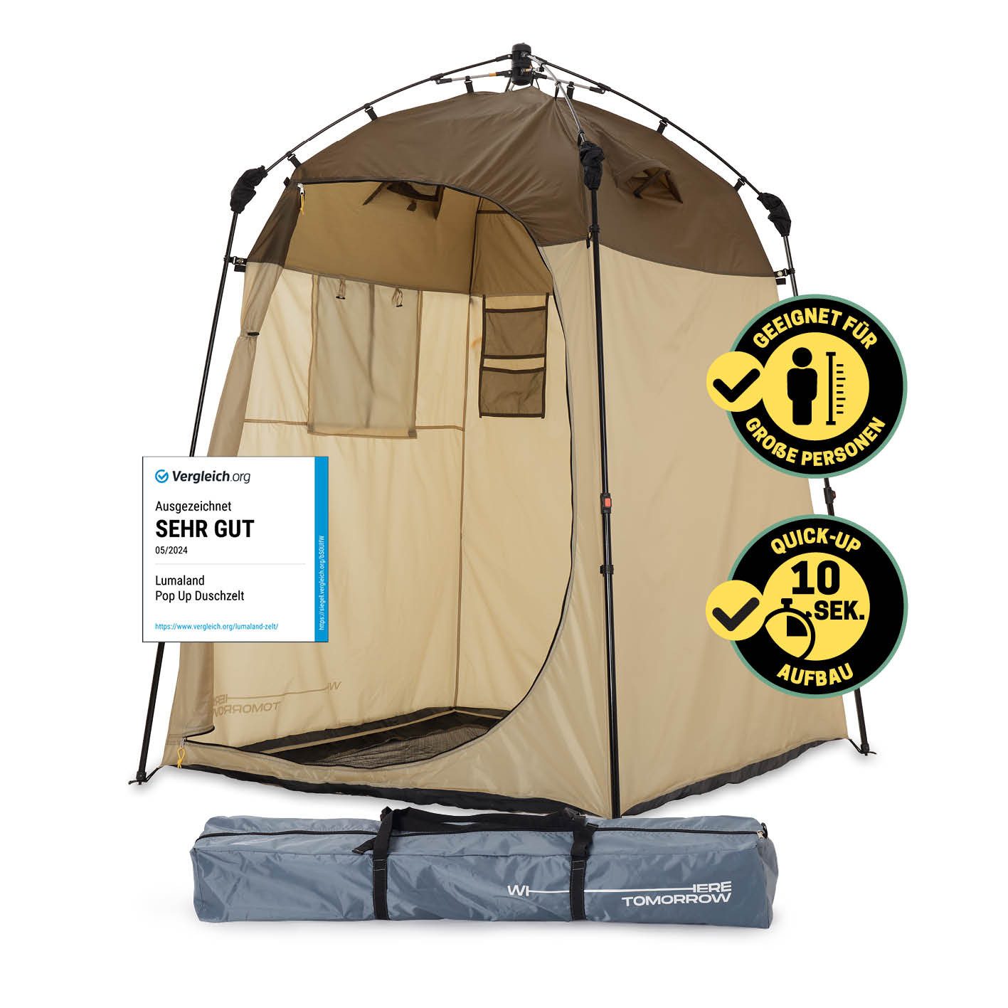 Lumaland Kuppelzelt Pop Up Duschzelt Quick günstig online kaufen