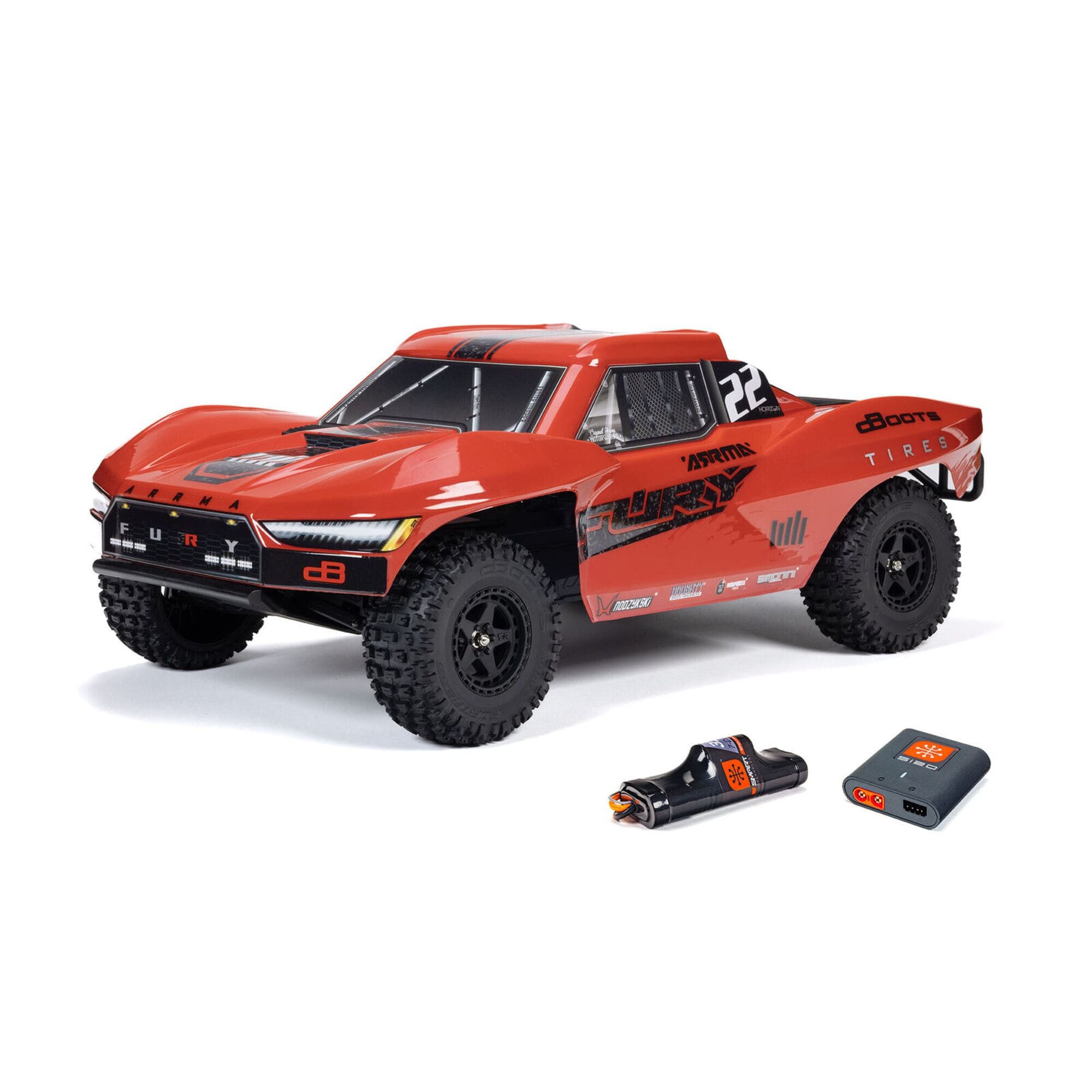 RC-Buggy Arrma Fury Mega 550 Short Course Truck 2WD RTR 1:10, Akku, Lader