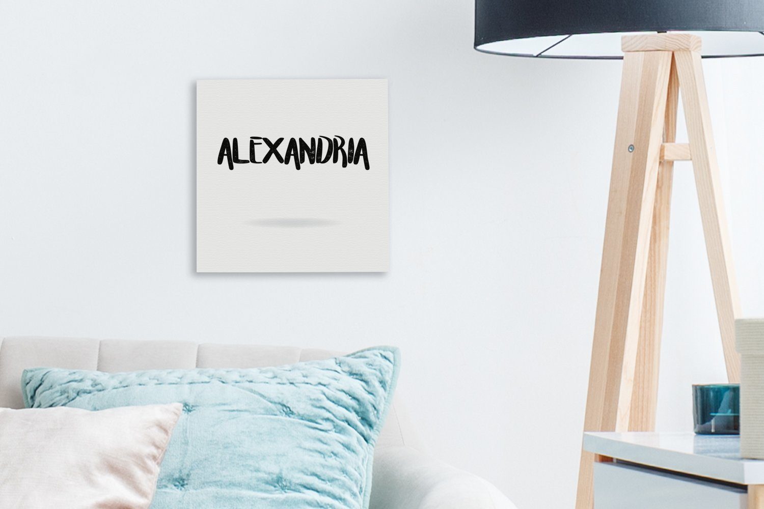 Alexandria einem Wohnzimmer mit St), weißen Bilder Schlafzimmer für Leinwand Illustration von Hintergrund, (1 OneMillionCanvasses® Leinwandbild