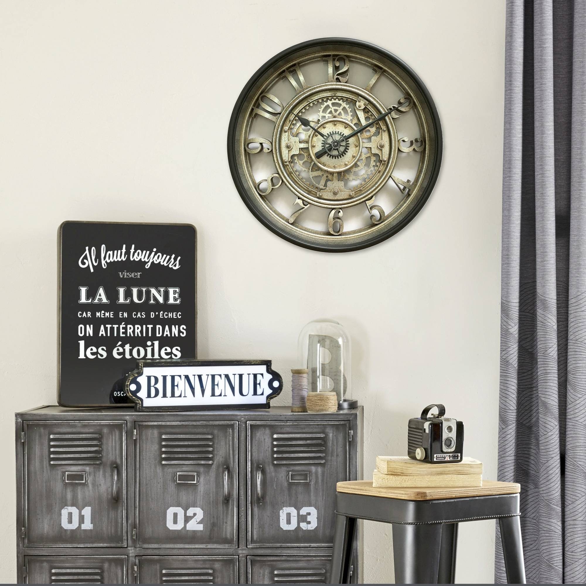 Atmosphera Créateur d'intérieur Wanduhr MECA (sichtbares Uhrwerk) günstig online kaufen