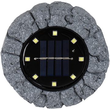 näve LED Solarleuchte Solarleuchte Boden 3er Set Solarlampe Garten Bodenstrahler Außen