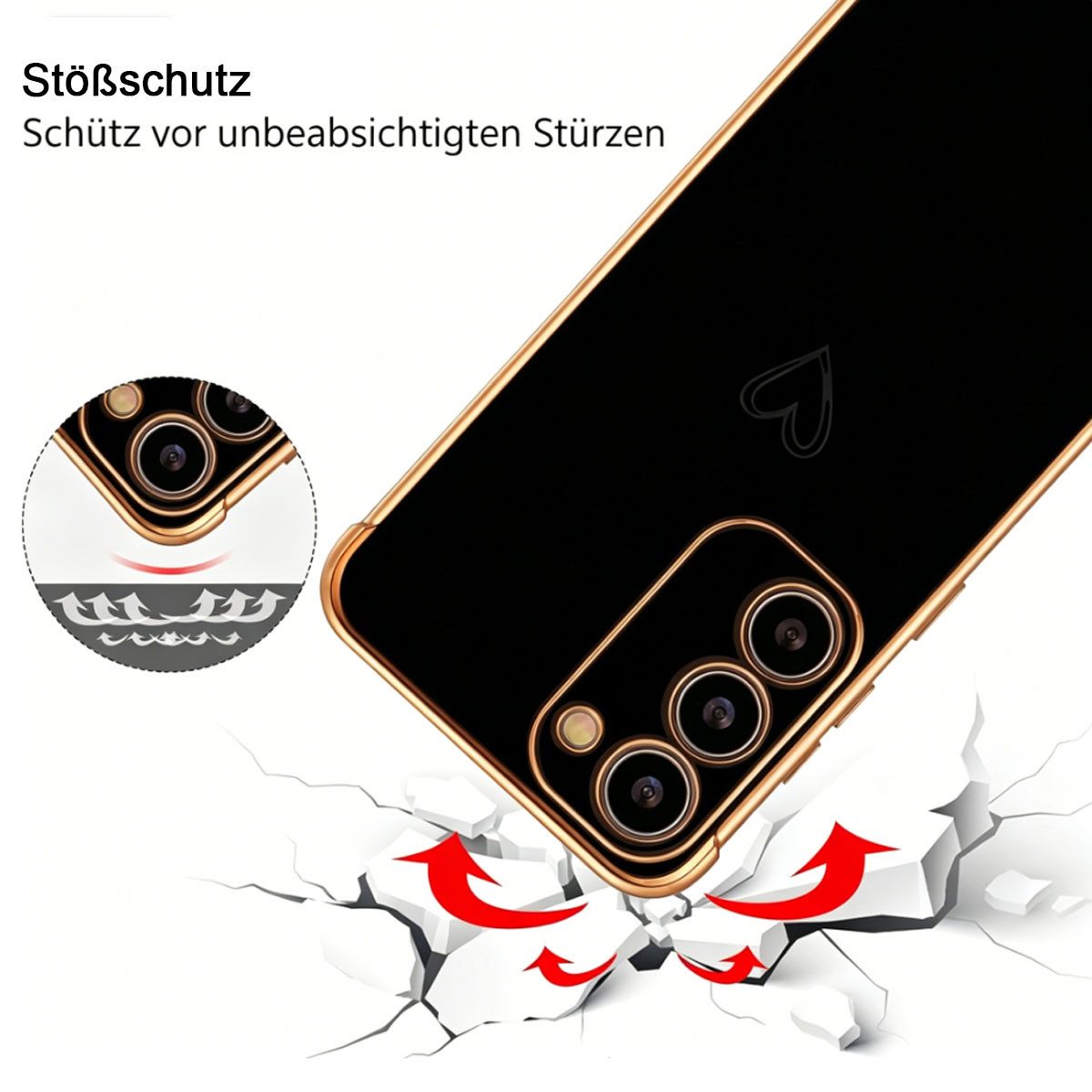 AFKSMILE Smartphone-Hülle Handyhülle für Samsung Galaxy S24/S24Ultra,S23/S23 Ultra,Sturzschutz, Stoßdämpfung und Bruchsicherheit