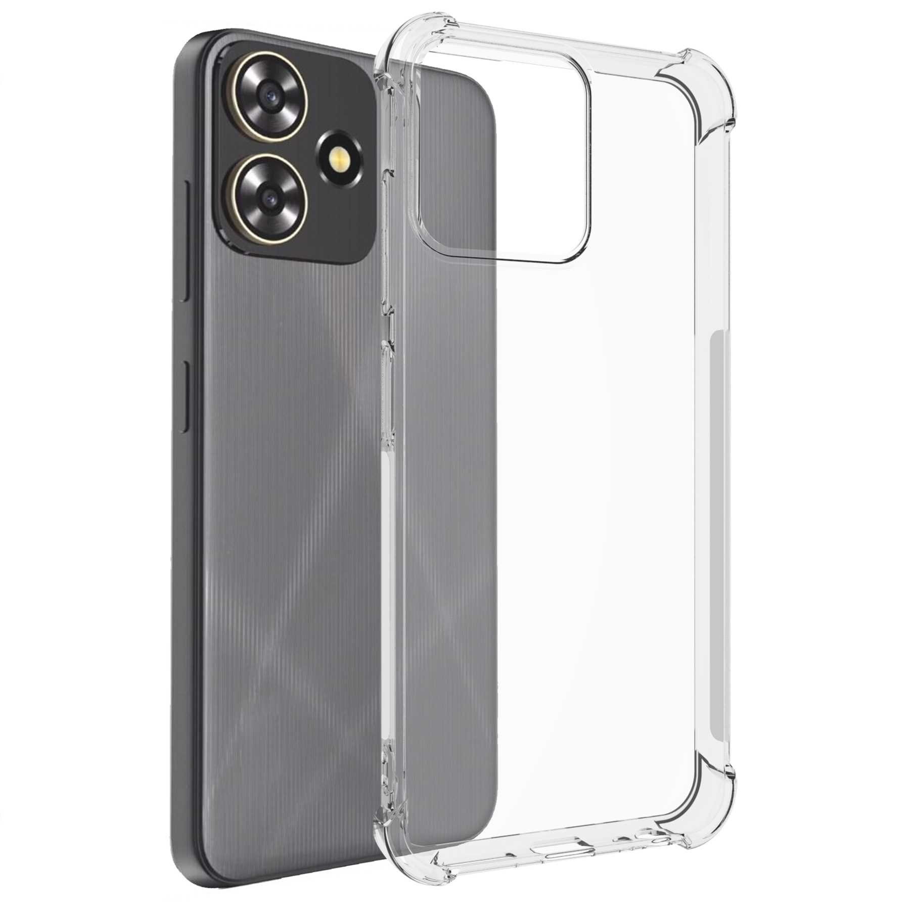 mtb more energy Smartphone-Hülle Clear Armor Case für ZTE Blade A73 4G (6.6), Transparente TPU Schutzhülle Case Backcover mit Anti-Shock Verstärkung