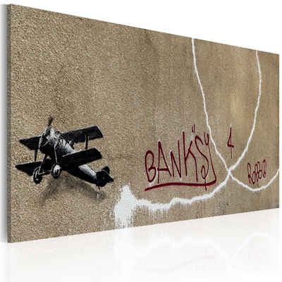 Artgeist Wandbild Flugzeug der Liebe (Banksy)