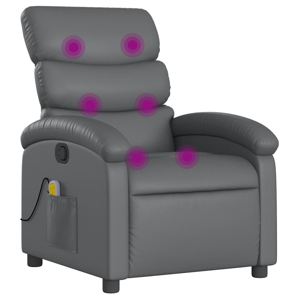 vidaXL Sessel Massagesessel Grau Kunstleder (1-St)