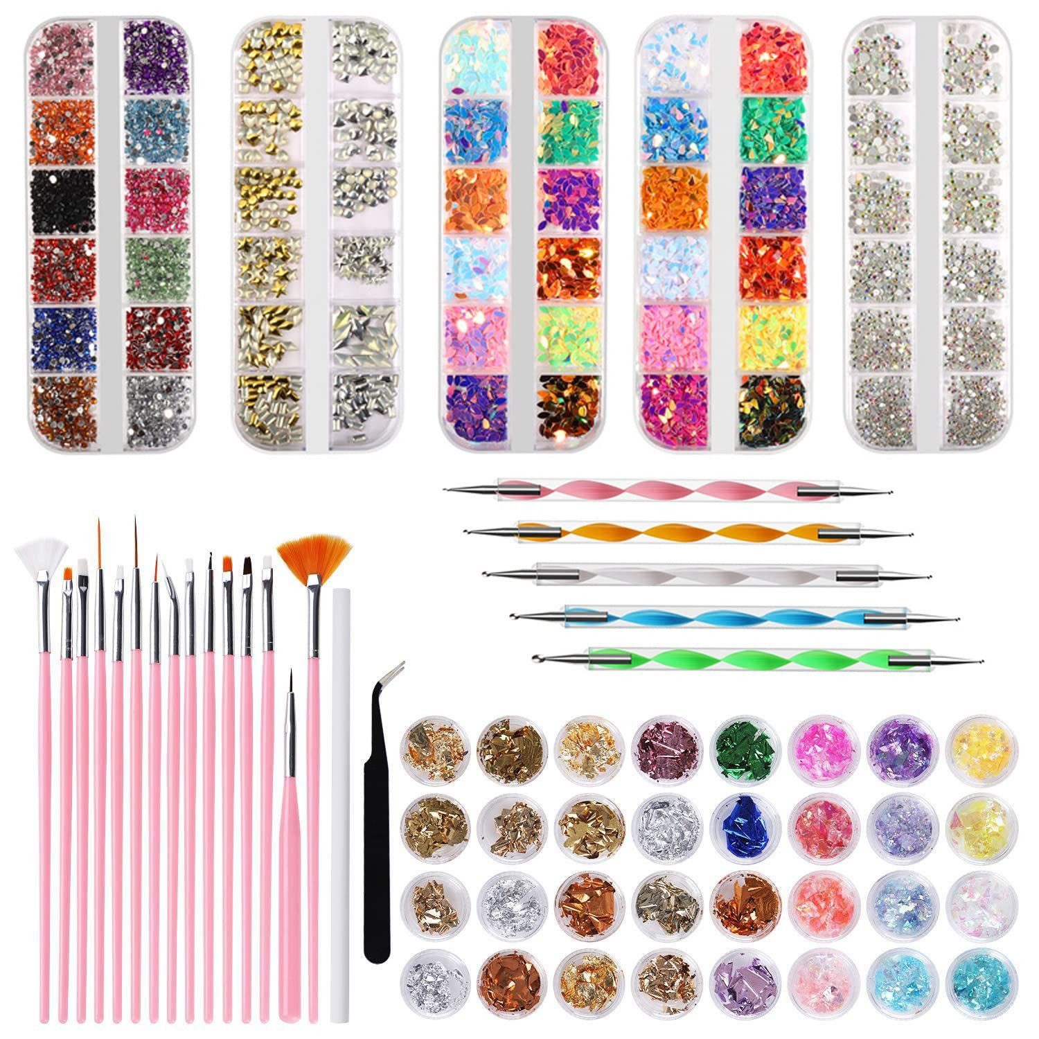 Nailart-Pinsel Sets Nail Art Schmuck Zinn Folie Farbe Bleistift Bohrer