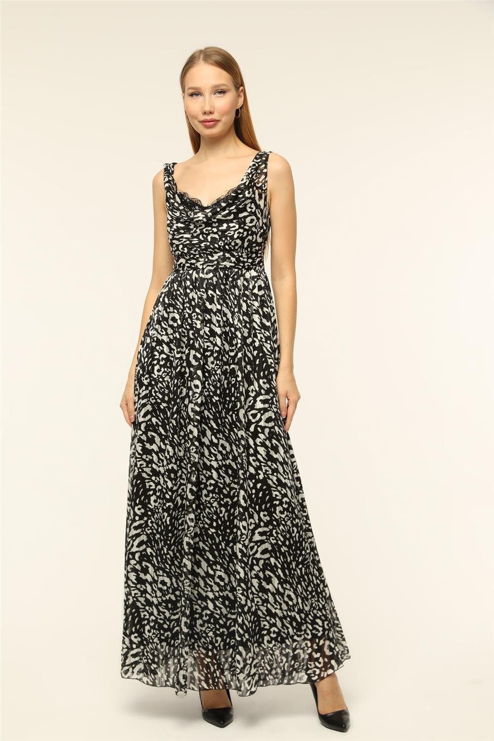Minikleid Fließendes Yaka Maxikleid