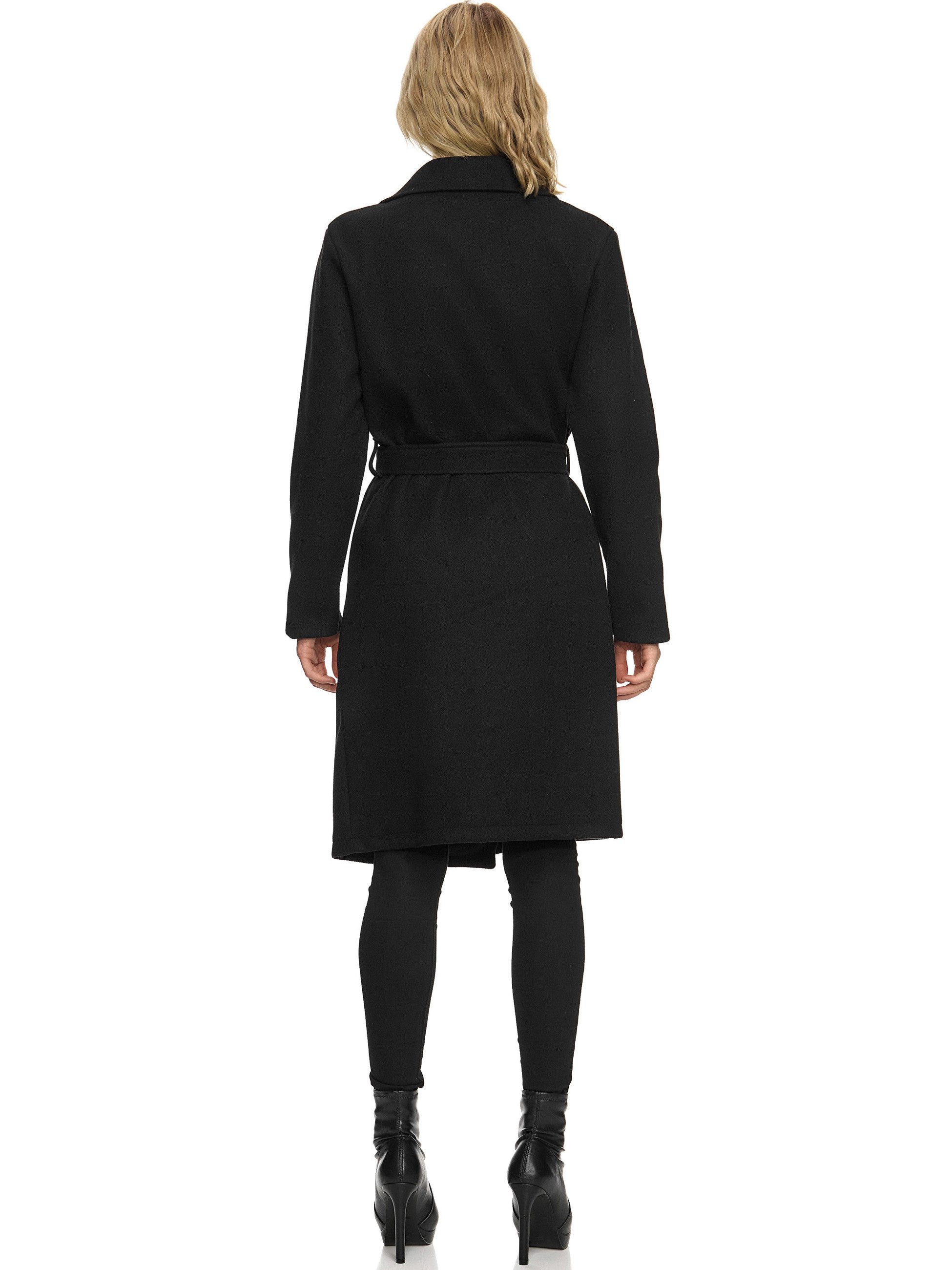 Worldclassca Trenchcoat Worldclassca Damen TRENCHCOAT mit Gürtel Reverskragen langer Mantel