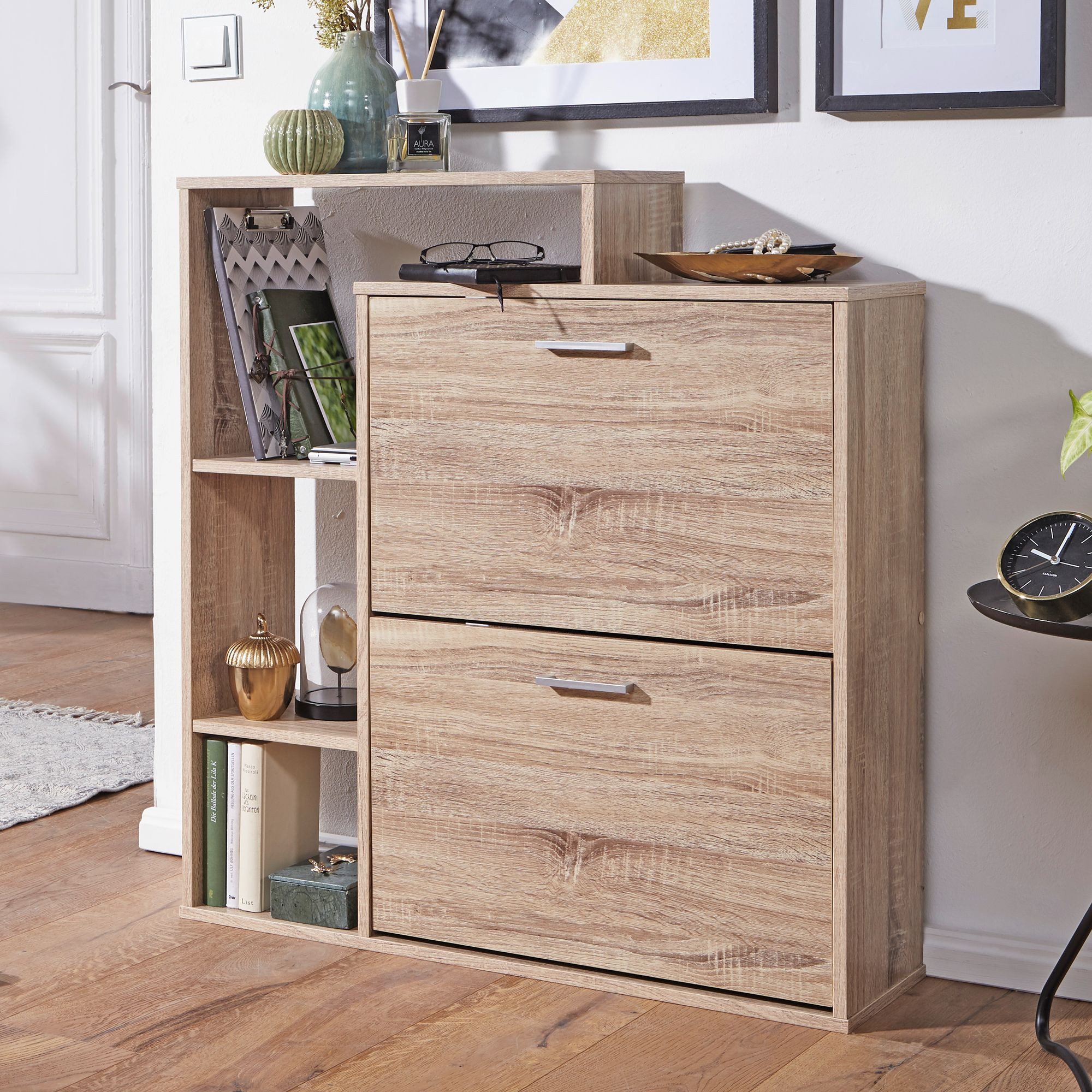 FINEBUY Schuhkipper FB45127 (85x24x93 cm, Schuhschrank günstig online kaufen