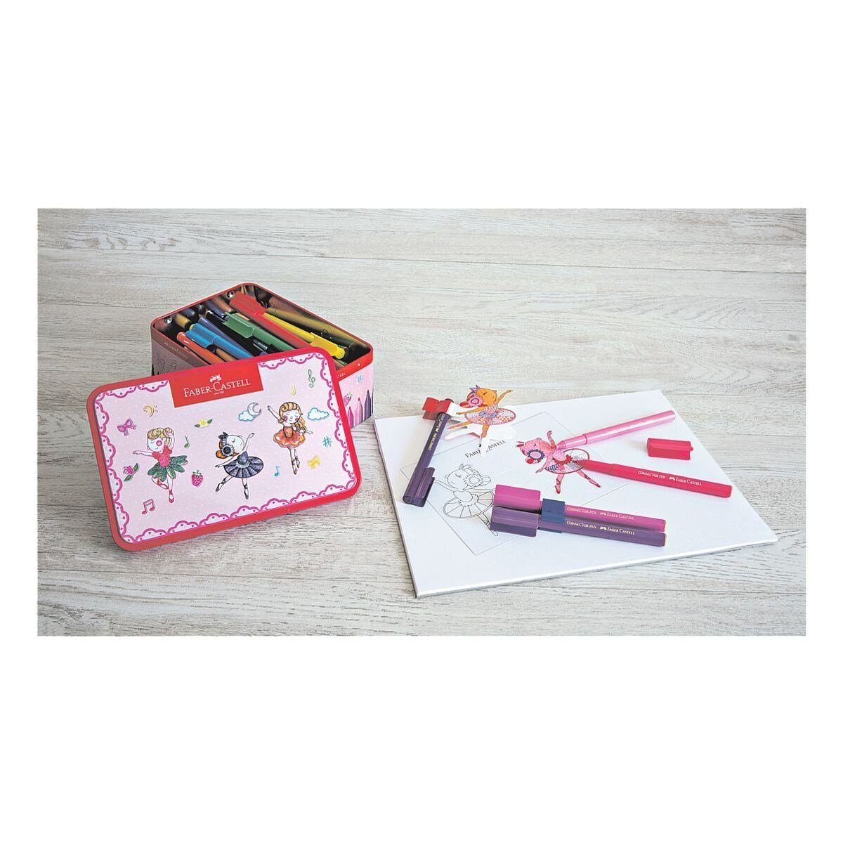Faber-Castell Filzstift Connector, (45-tlg), zum Malen, Bauen und Spielen