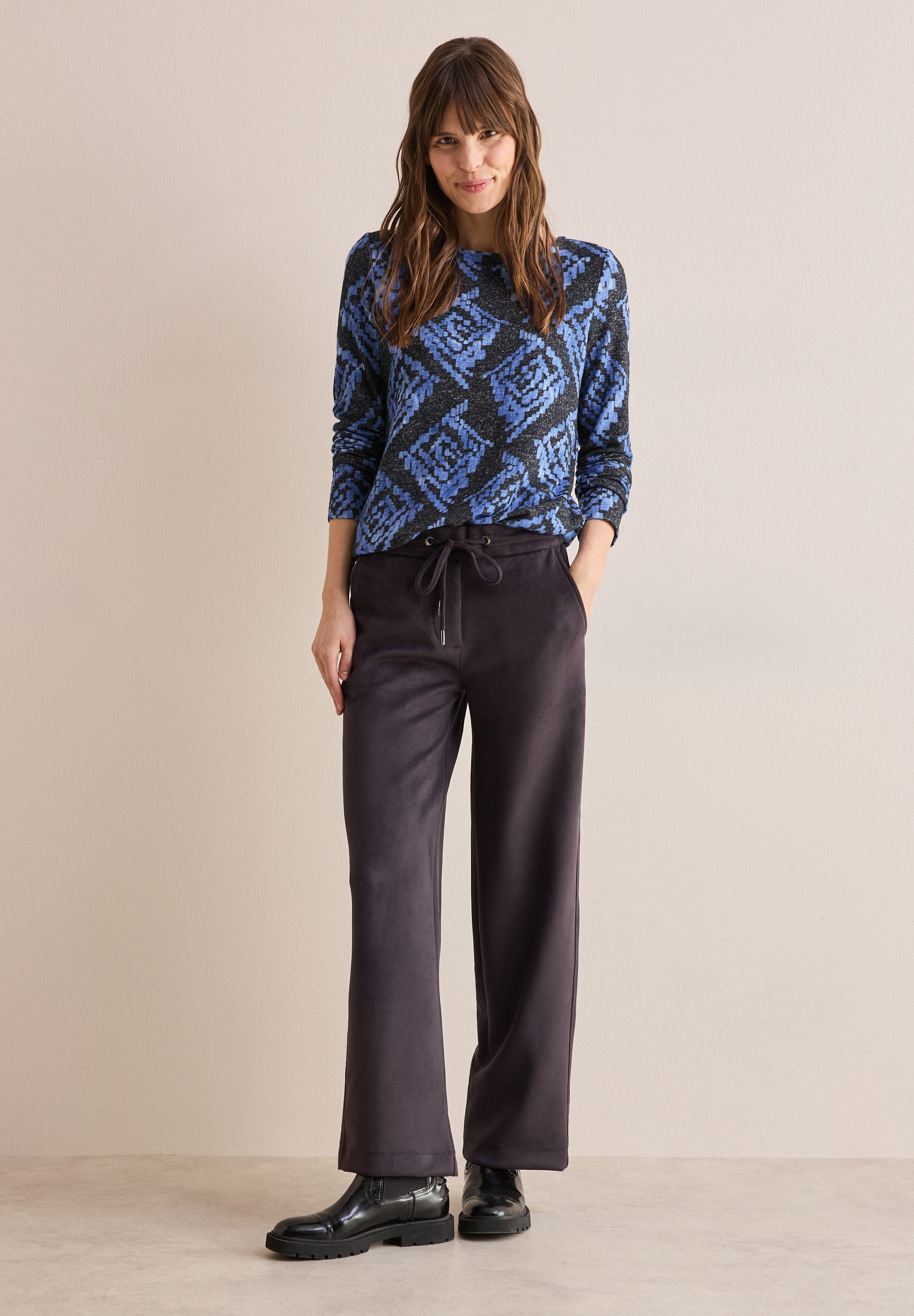 CECIL Langarmshirt mit U-Boot-Ausschnitt