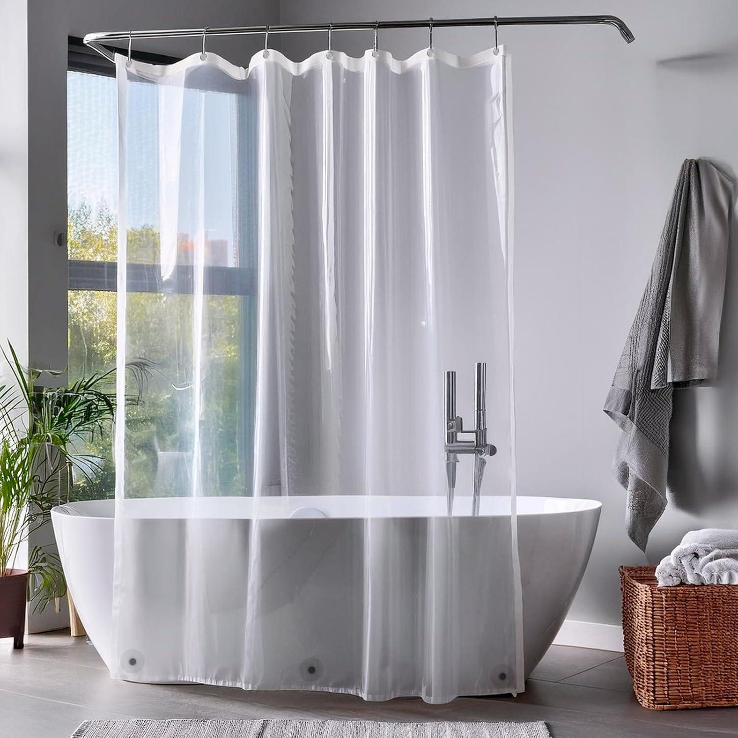 LuxusKollektion Duschvorhang Transparenter Duschvorhang PEVA 180x180 günstig online kaufen