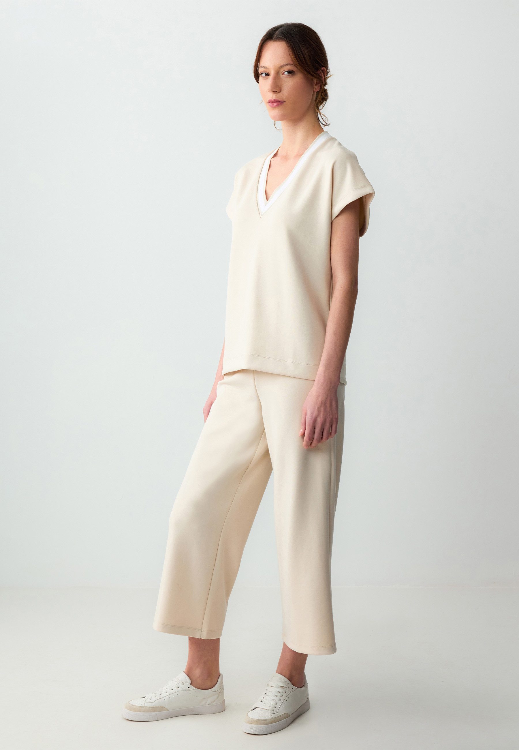 Jimmy Key Strickhose Elegante Beige Hose günstig online kaufen
