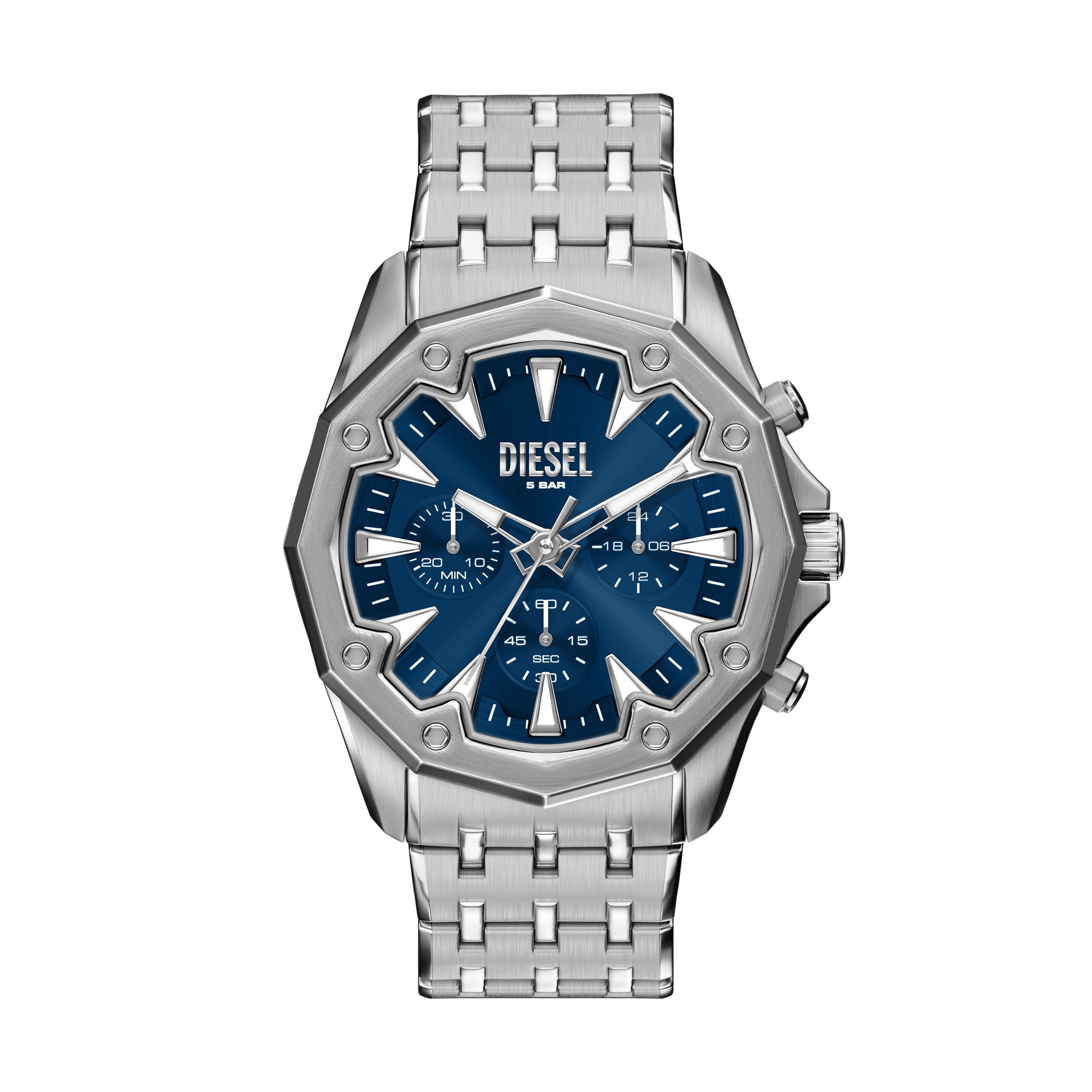 Diesel Chronograph STINGER DZ4706, Quarzuhr, Armbanduhr, Herrenuhr, Edelstahlarmband, analog