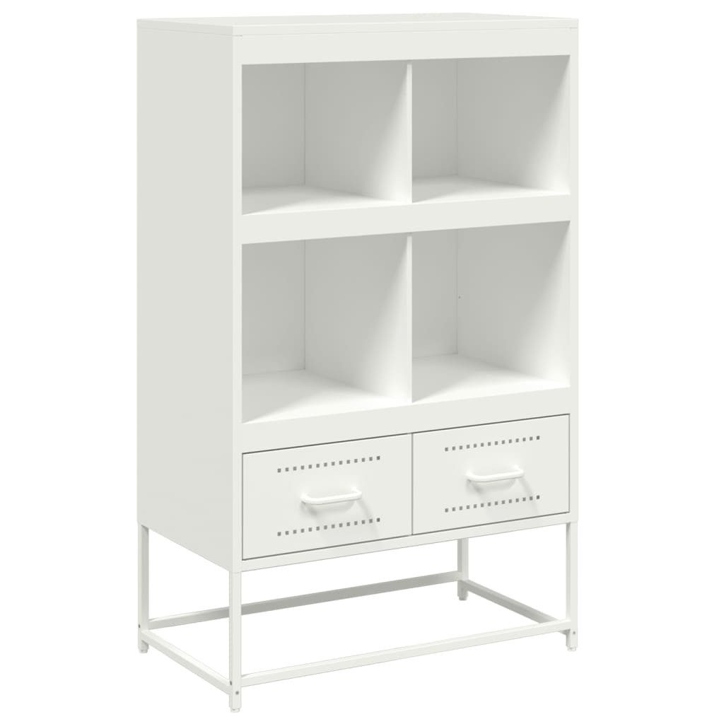 vidaXL Highboard Highboard Weiß 68x39x111,5 cm Stahl (1 St)