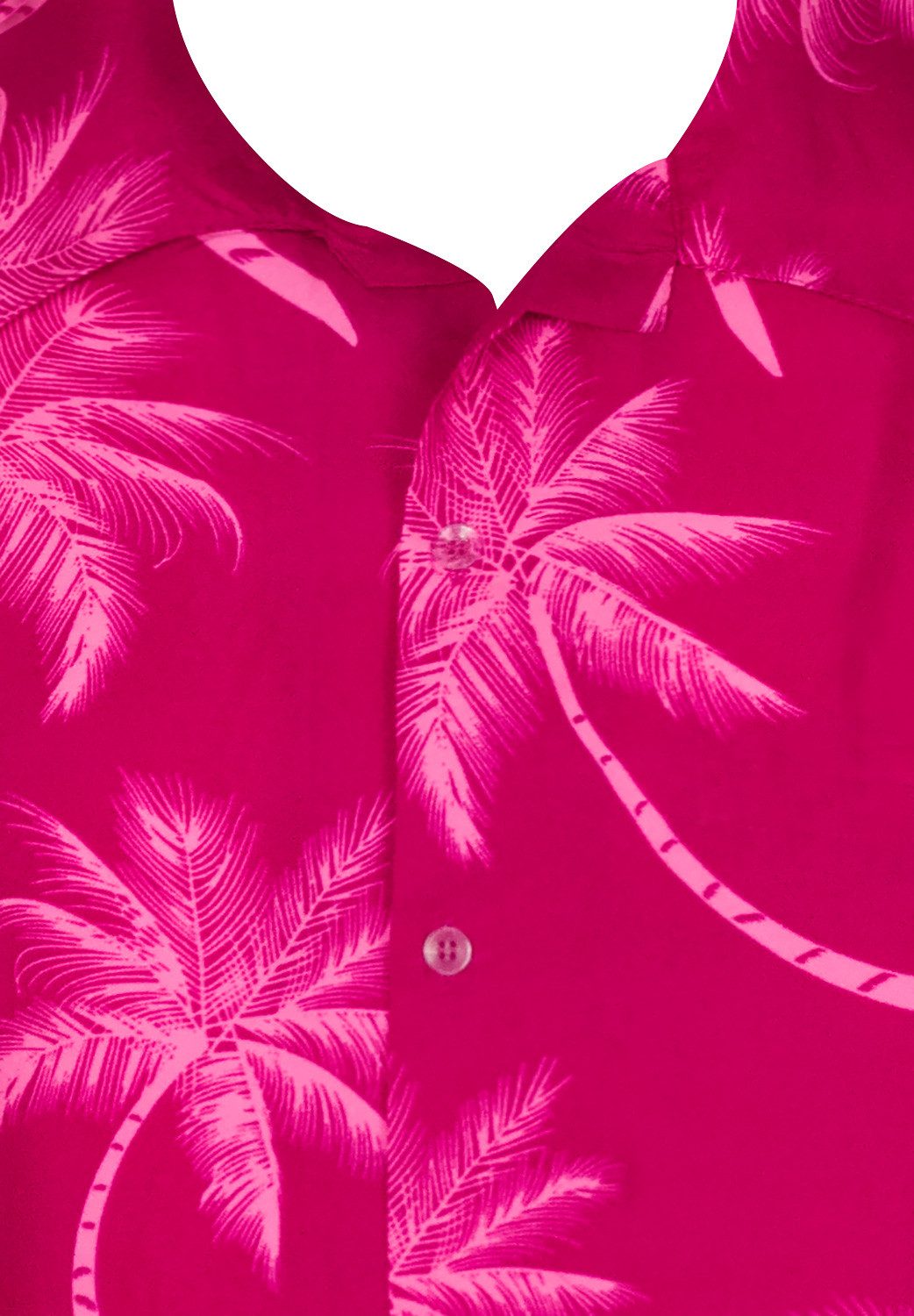 King Kameha Hawaiihemd "Palmshadow" Funky Hawaii-Hemd Herren Kurzarm Front-Tasche Sommerhemd