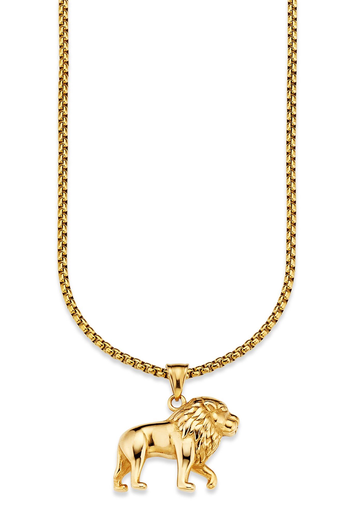 Bruno Banani Kette mit Anhänger Schmuck Geschenk Halskette Löwe, Venezianerkette