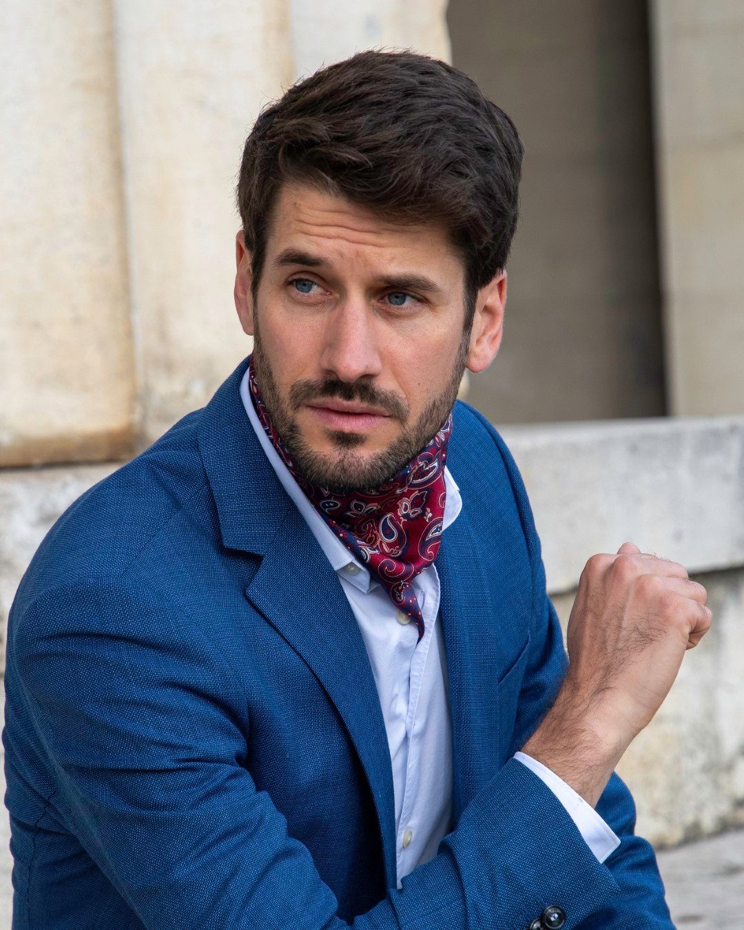 MayTree Seidentuch Herren handrolliert aus Twill-Seide 53x53, Paisley m. Ra günstig online kaufen