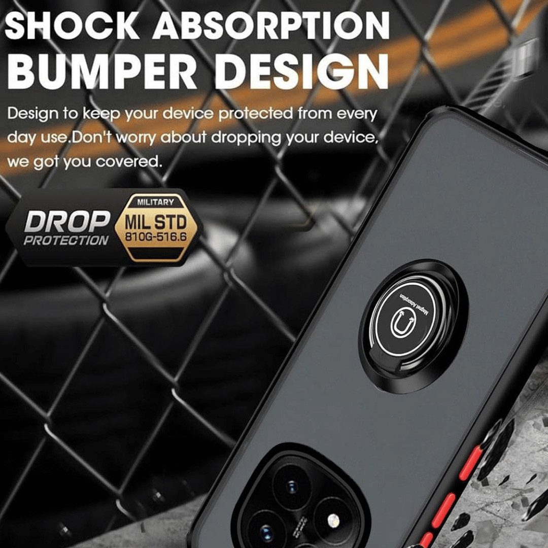 SmartUP Smartphone-Hülle + 2X Schutzglas für Xiaomi Redmi Note 14 Pro 5G Ringhalterung Case 9H 6,67 Zoll, kompletter Rundumschutz