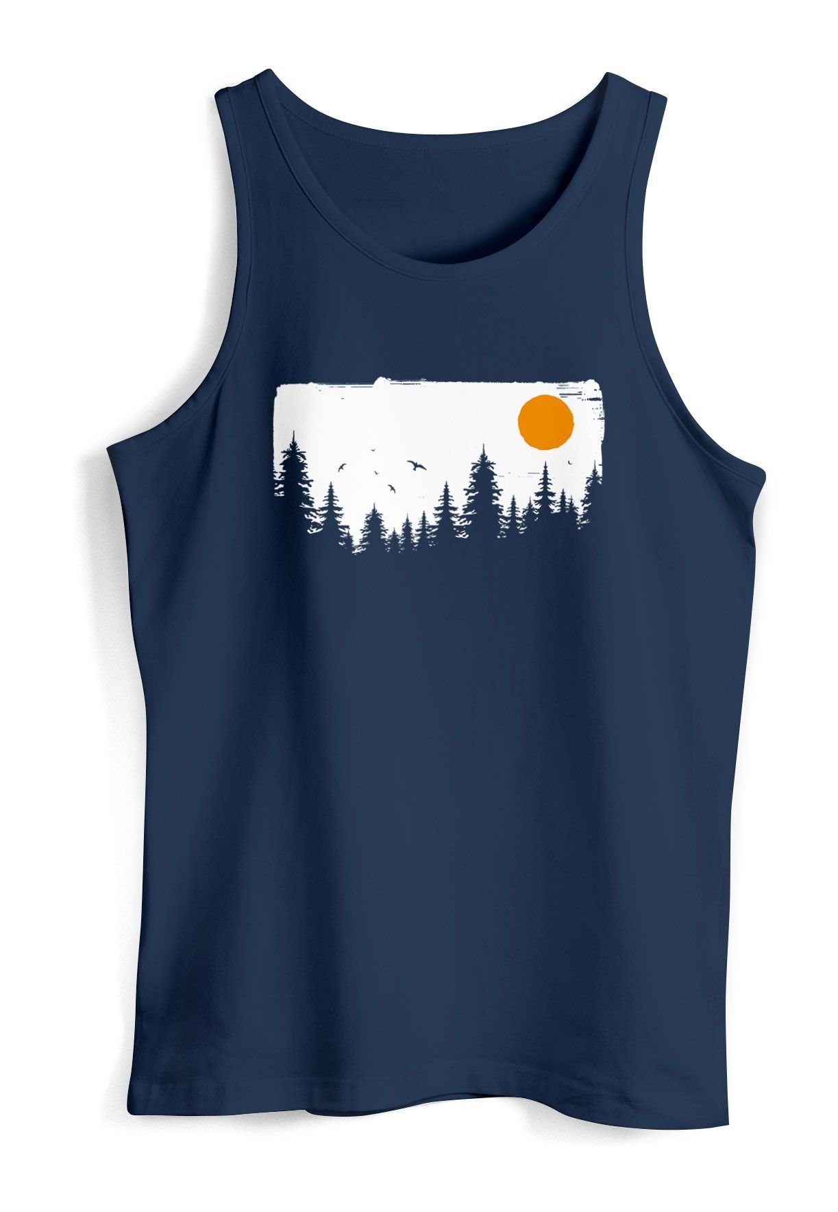 Neverless Tanktop Herren Tank-Top Wald Bäume Outdoor Adventure Abenteuer mit Print