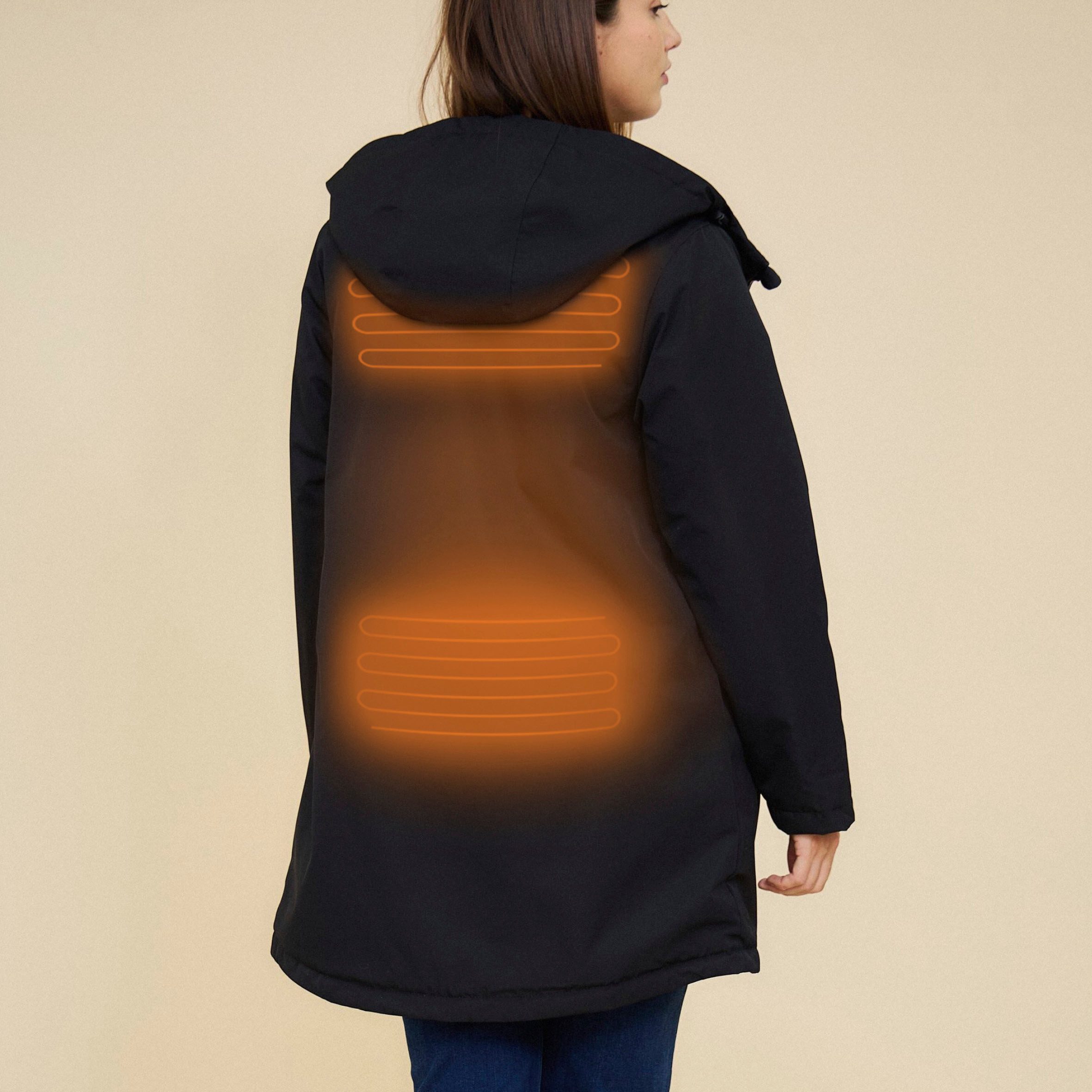 30seven Parka beheizter Parka mit Leopardenmuster als Innenfutter - Farbe S günstig online kaufen