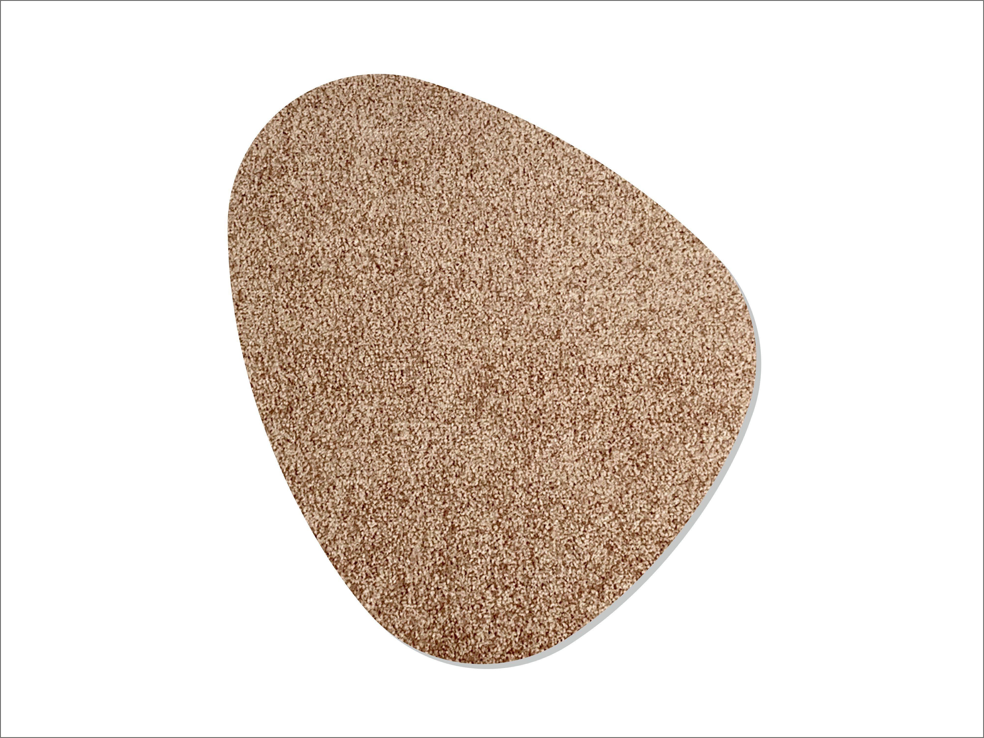 Keilbach Designprodukte Fußmatte kiesel 84 x75 cm, unregelmäßig, Höhe: 9 mm, 30°C waschbar, rutschfest, dünn, dichtgewoben, robust