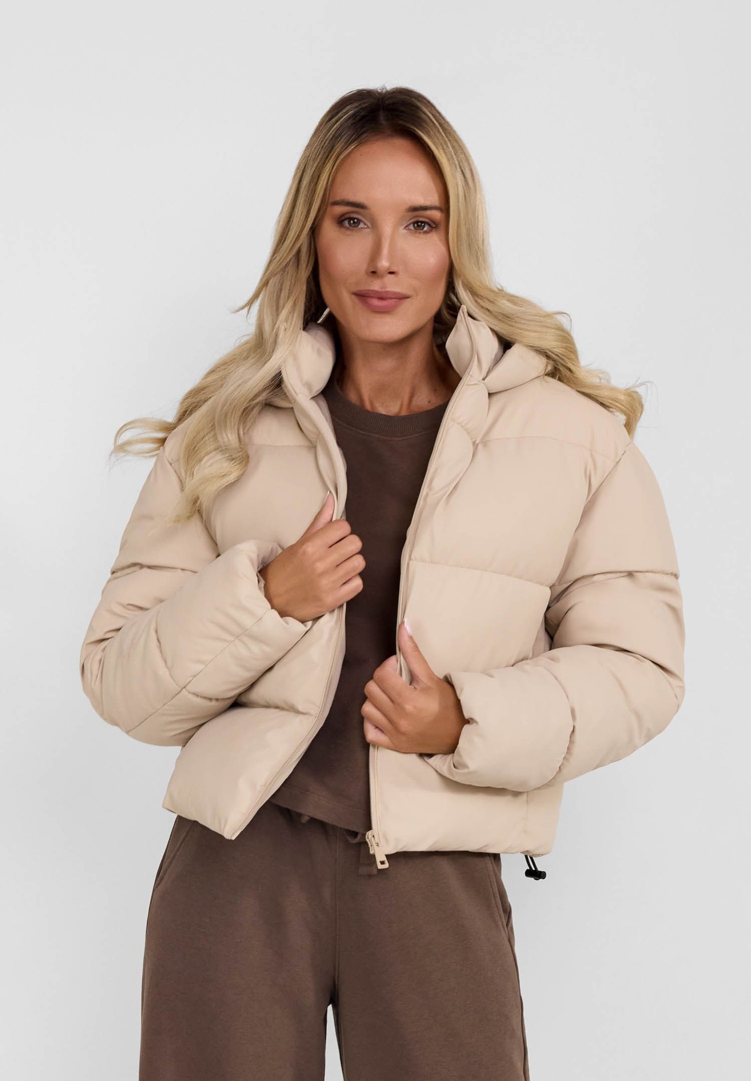 Respect Winterjacke Kurze Steppjacke mit Kapuze, günstig online kaufen