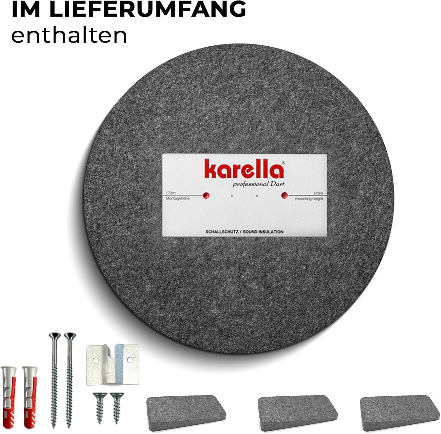 Karella Dart-Wandschutz Schallschutz Compact Ø45 cm Silencer für Steeldartboards