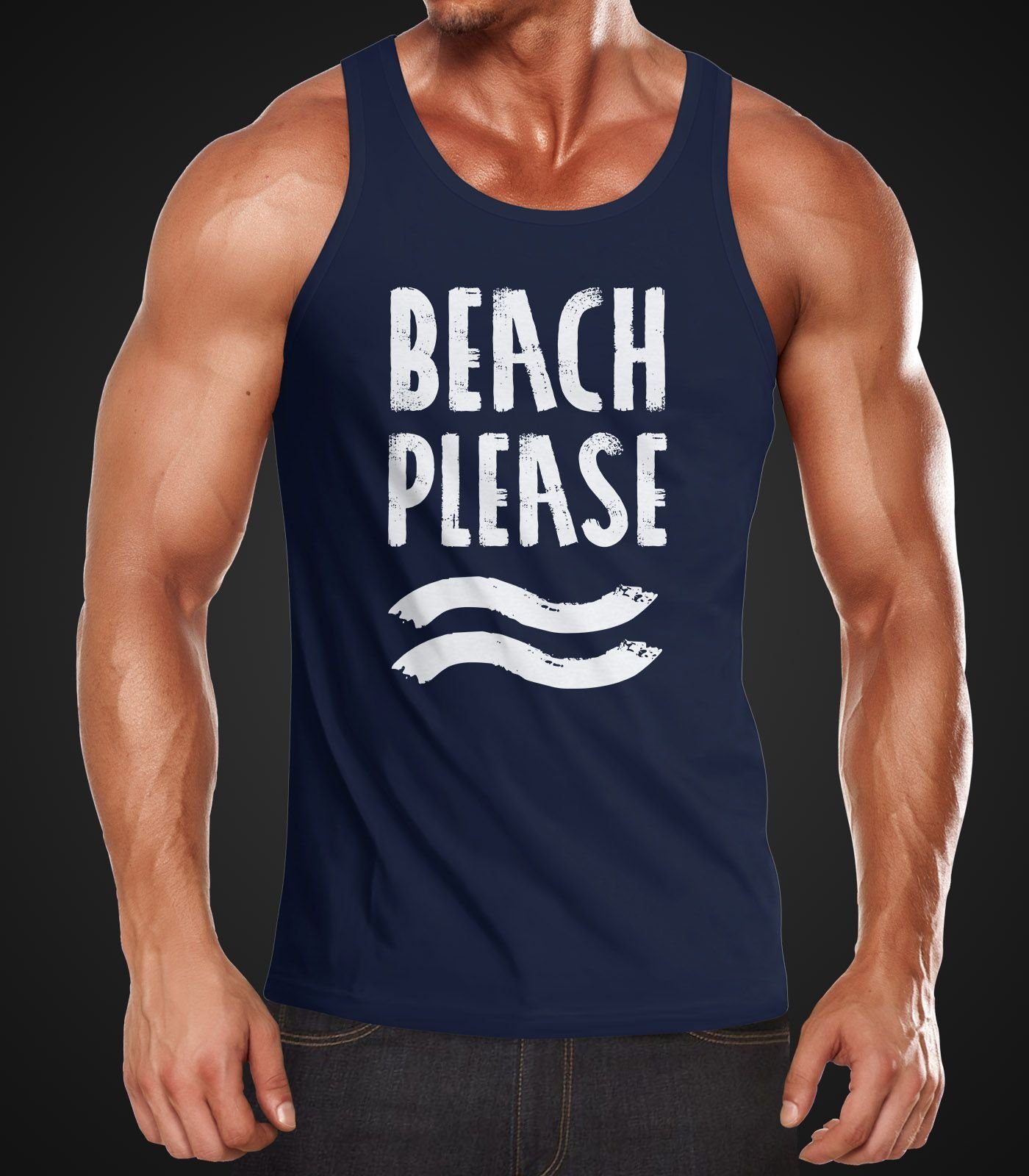 Neverless Tanktop Herren Tank-Top Beach please günstig online kaufen