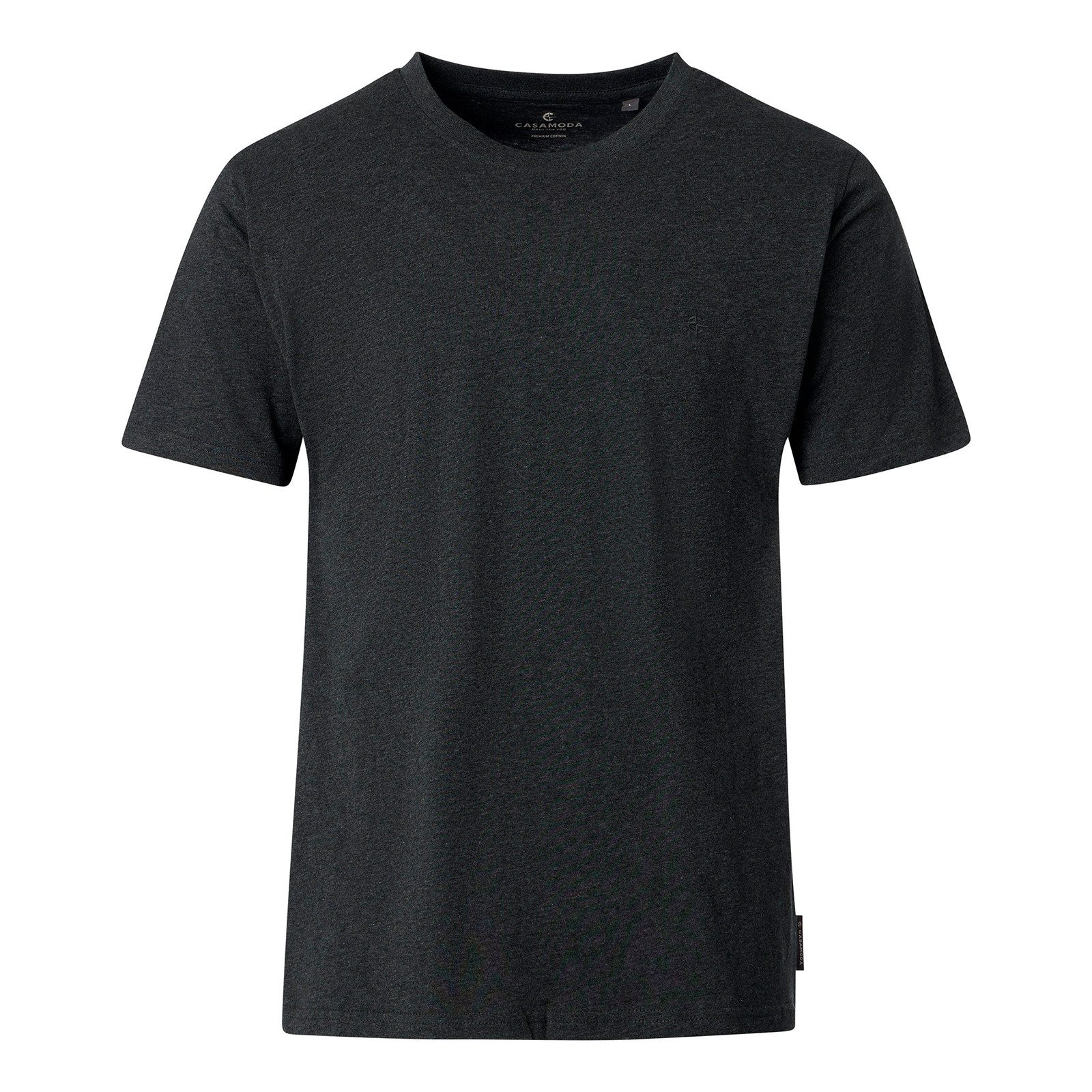 CASAMODA Rundhalsshirt CasaModa Übergrößen Basic T-Shirt anthrazit melange