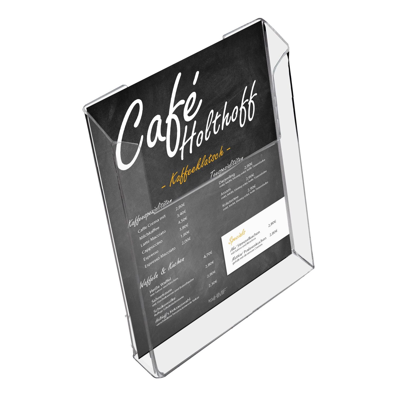 HMF Zeitungsständer Wand Prospekthalter aus Acryl, DIN A4 Hochformat (1 St) günstig online kaufen