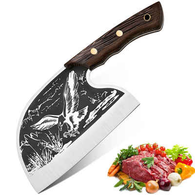 MDHAND Hackmesser Kochmesser, Küchenmesser für Fleisch und Gemüse, 5CR15 Stahl Klingenstärke 2,4mm