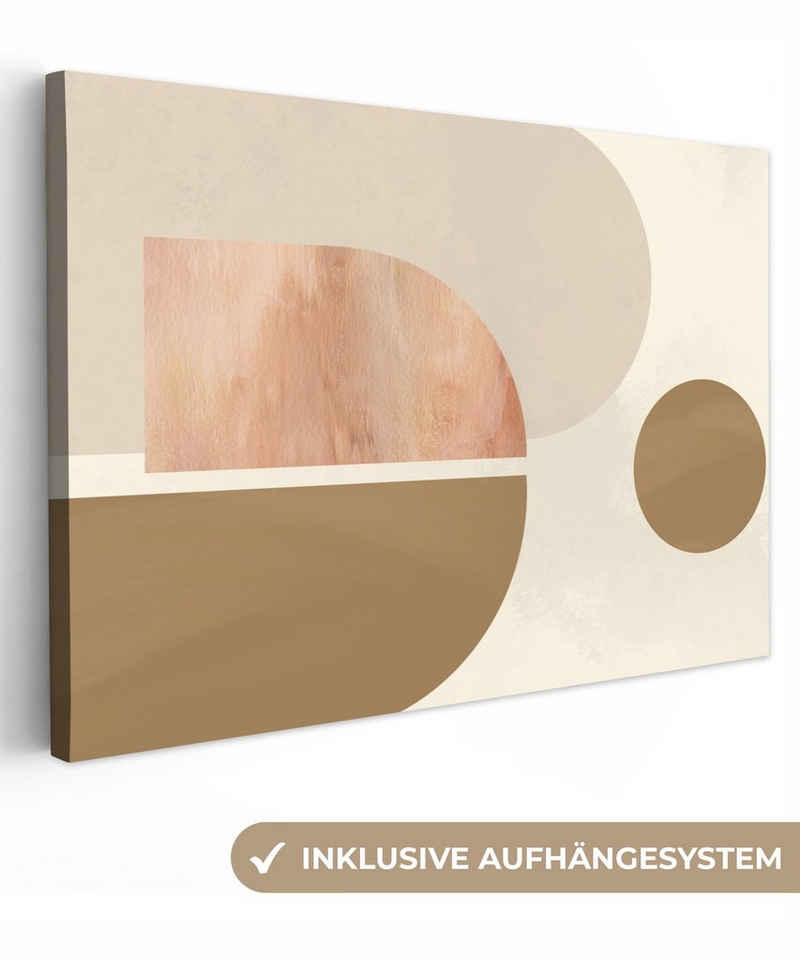 OneMillionCanvasses® Leinwandbild Rosa - Design - Abstrakt, (1 St), Wandbild Leinwandbilder, Aufhängefertig, Wanddeko, 30x20 cm