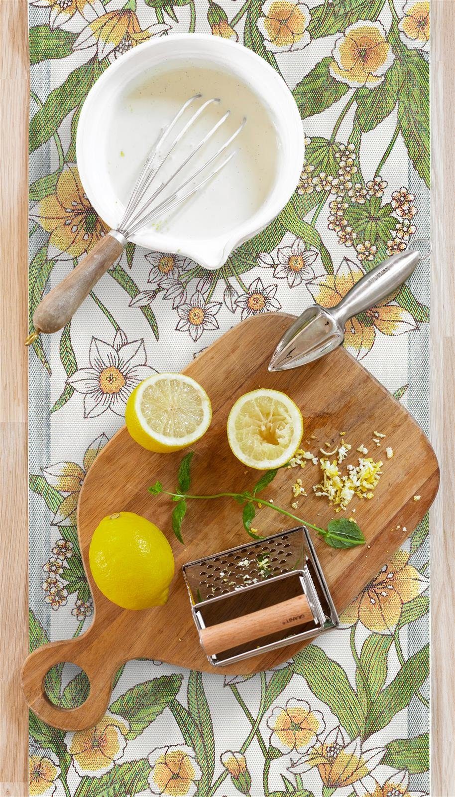 Ekelund Tischläufer Tischläufer Daffodil 35x80 cm, Pixel gewebt (6-farbig)