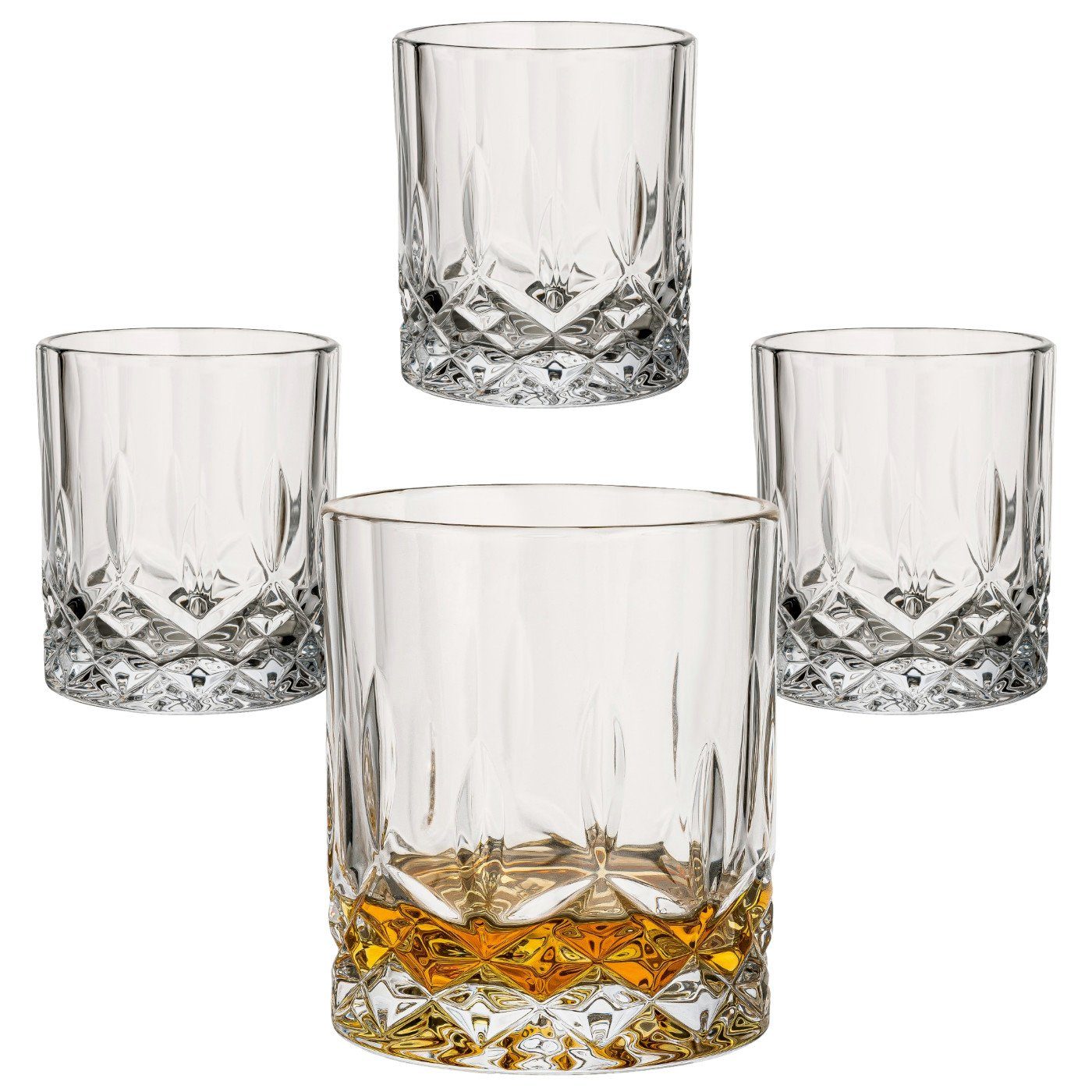 Whiskyglas Set - Kristallglas Gläser - Trinkgläser für Whisky, Scotch, Cognac