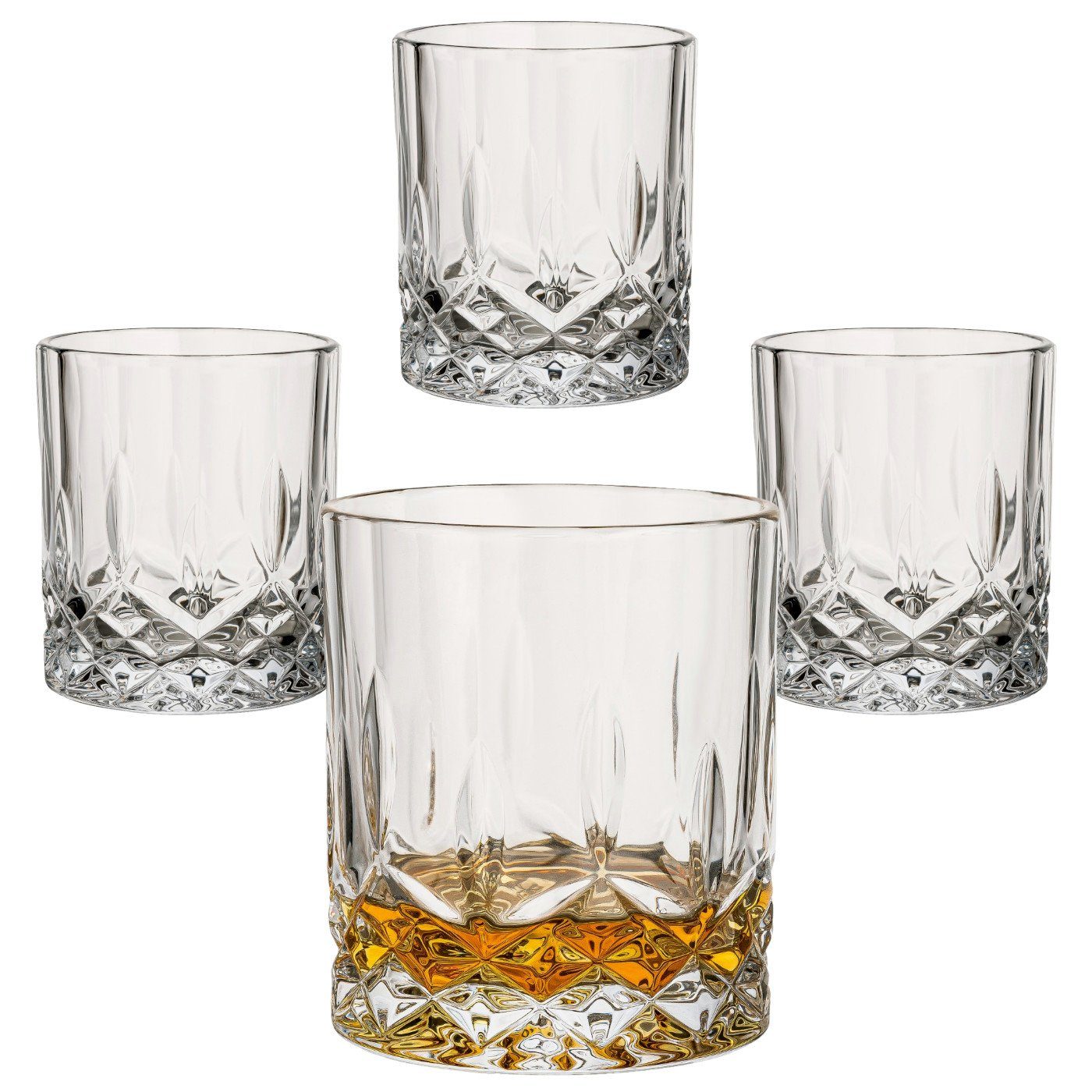 gouveo Whiskyglas Set - Kristallglas Gläser - Trinkgläser für Whisky, Scotch, Cognac