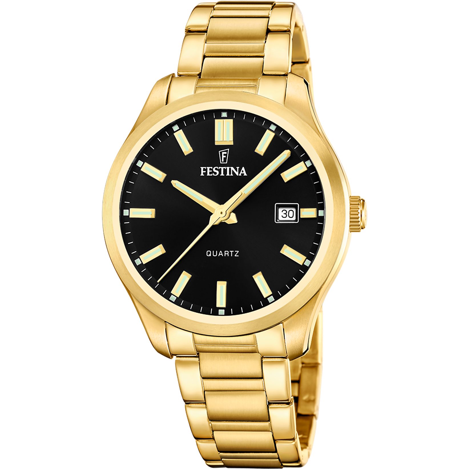 Festina Quarzuhr Classic Steel F20740/3, Armbanduhr, Herrenuhr, Edelstahlarmband, analog, Tag