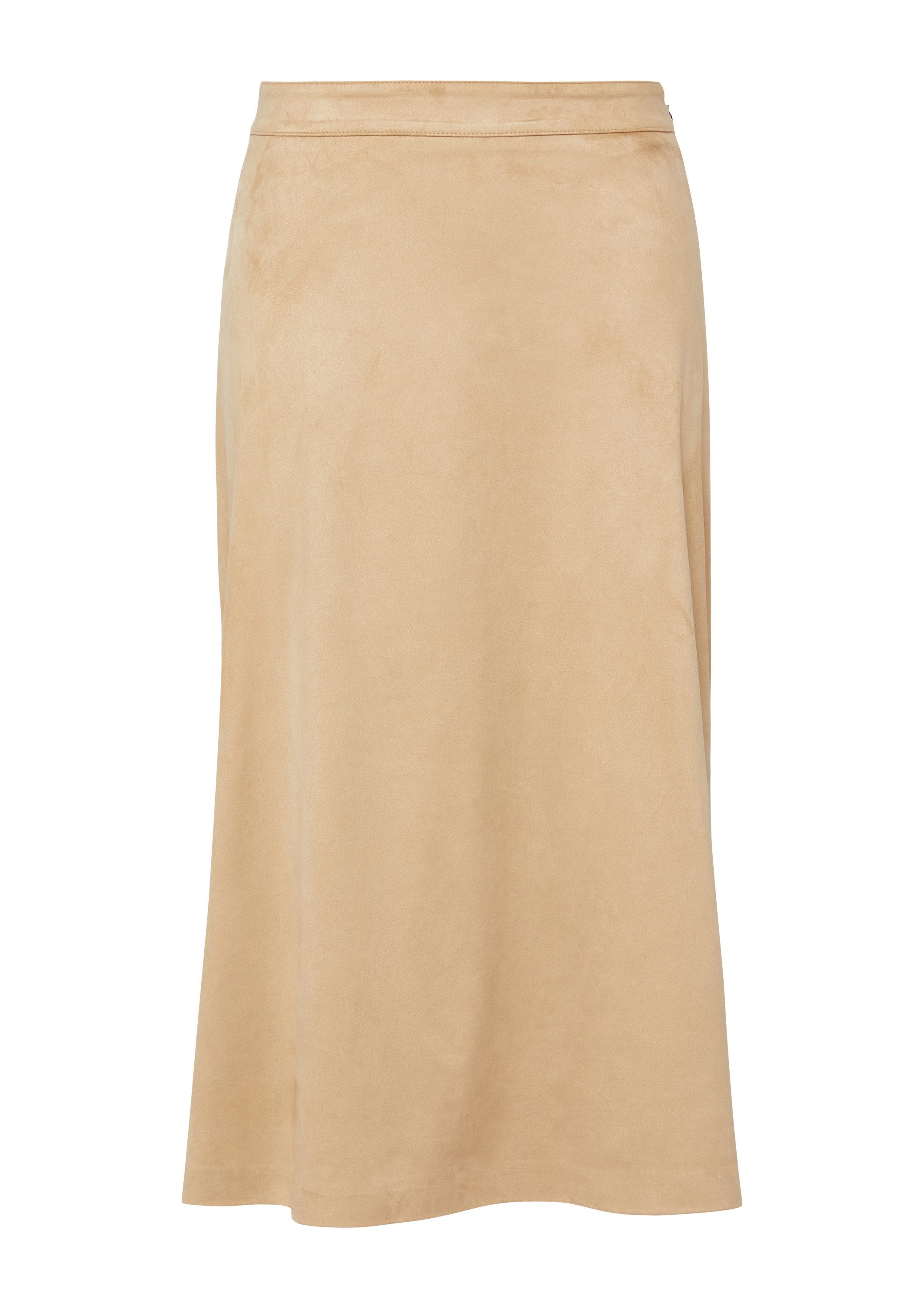 comma Midirock Rock Midirock in A-Shape und Veloursleder-Optik