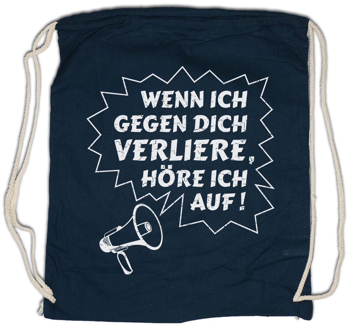 Turnbeutel Wenn Ich Gegen Dich Verliere Turnbeutel Spiel Verlieren Verlierer