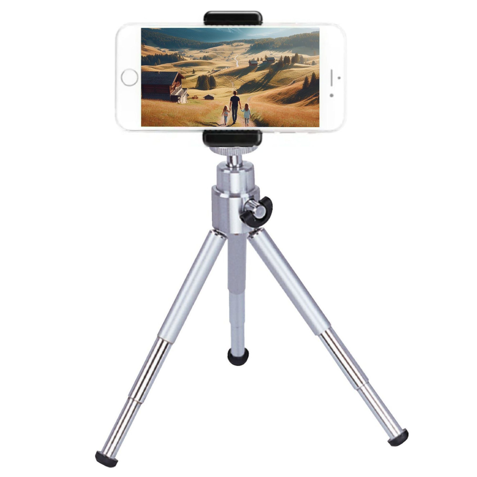 Handy Smartphone iPhone (Höhenverstellbar) Apple Samsung Tripod Kamerastativ Stativ für Ministativ TronicXL