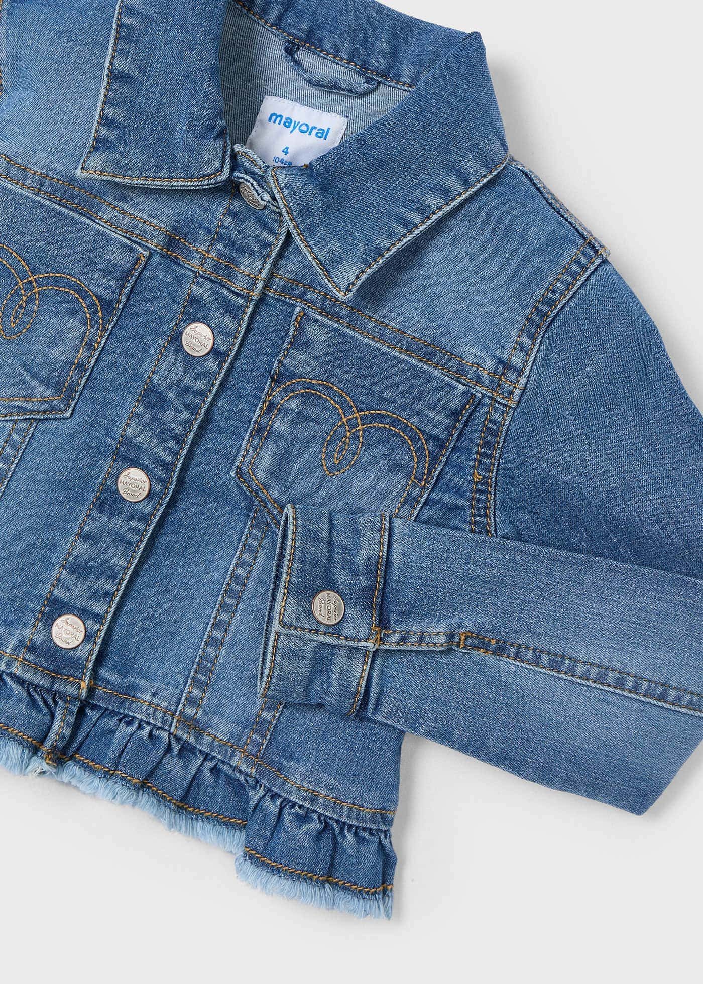 Mayoral Jeansjacke mit Druckknopfverschluss