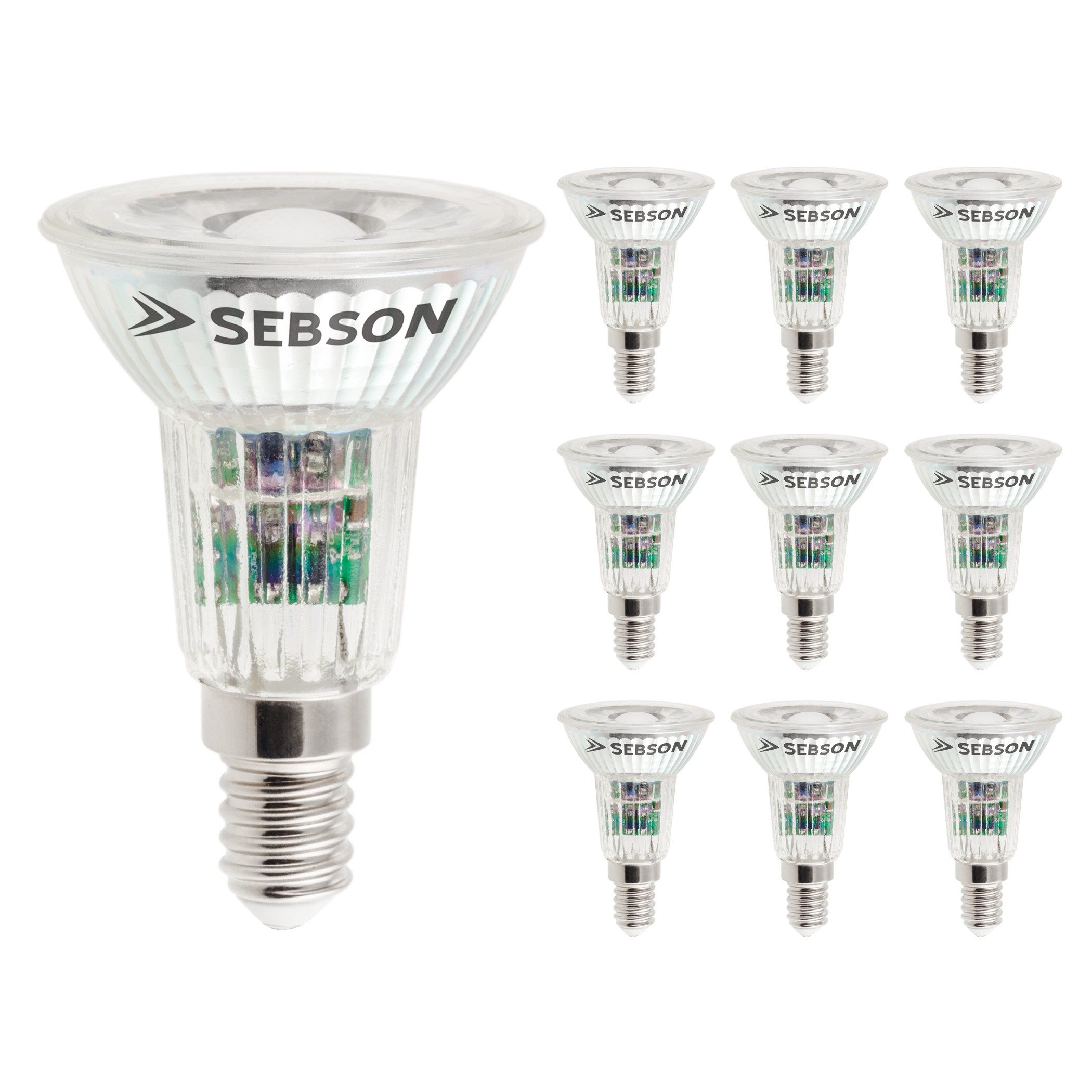 SEBSON LED-Leuchtmittel LED Lampe E14 5W warmweiß 420lm Spot 230V - 10er Pack, 10 St.