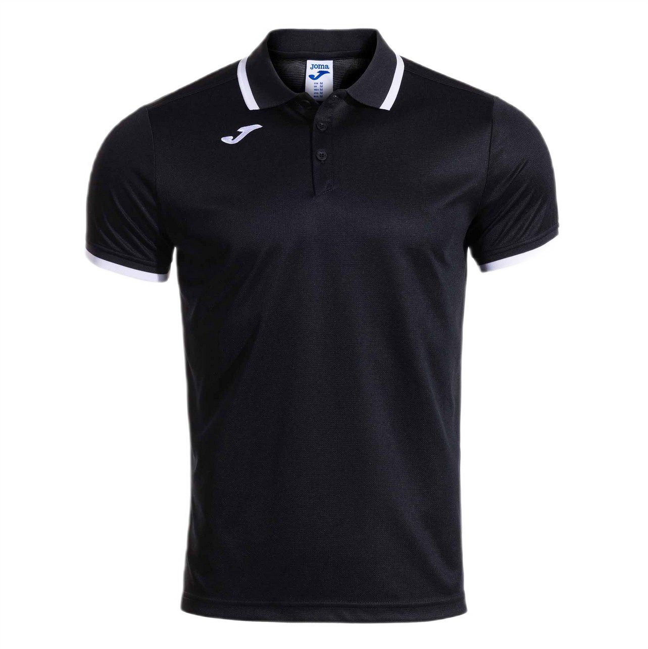 Joma Poloshirt Combi Premium (komfortable Passform, atmungsaktiv) schwarz/weiss