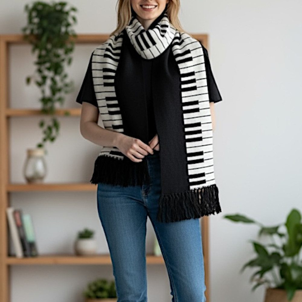 mugesh Schal Strickschal Tastatur, für Musikerinnen und Musiker günstig online kaufen