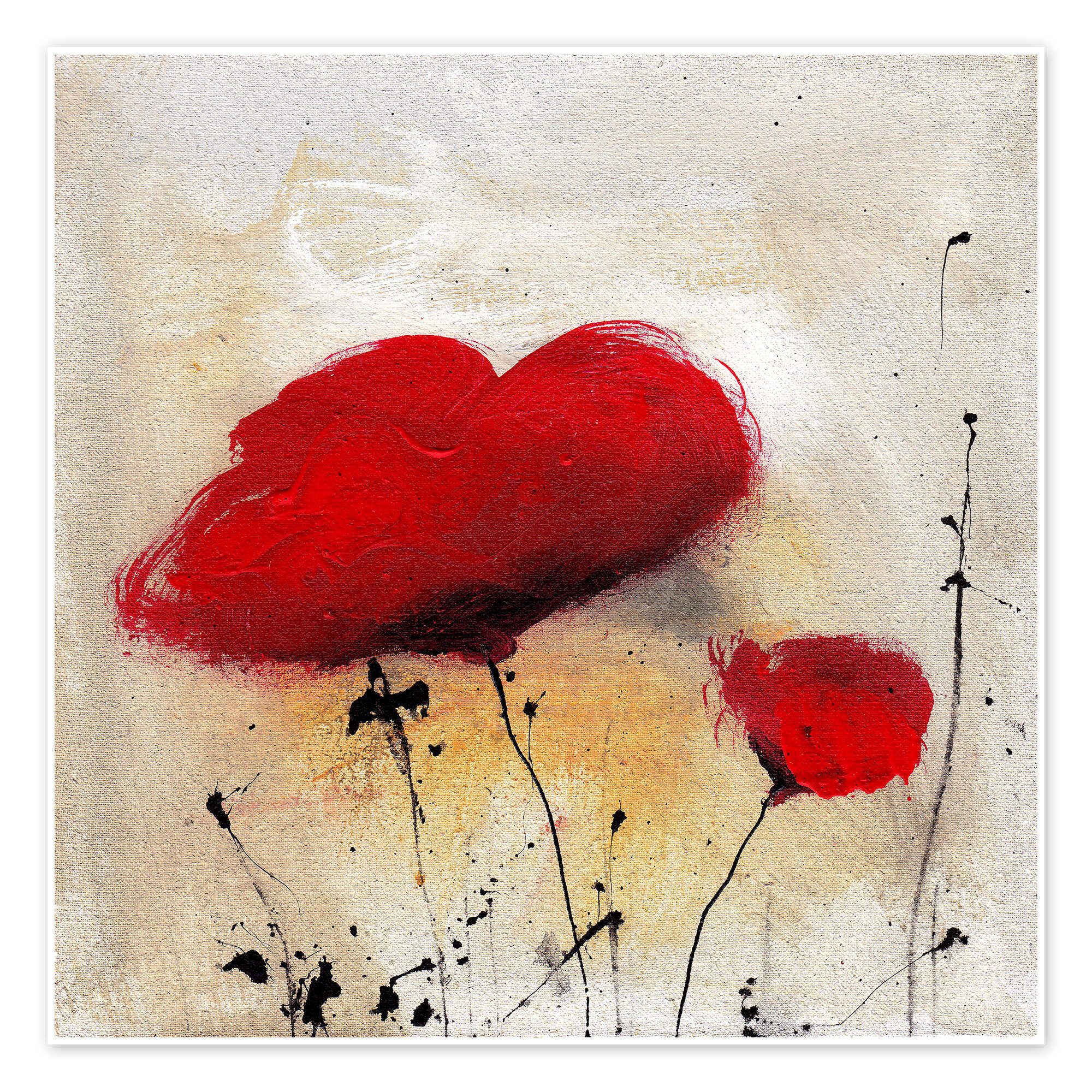 Posterlounge Wandbild Mohnblumen I, Vittorio Vitale, erhältlich als Poster, Leinwandbild, Wandsticker oder Acrylglasbild